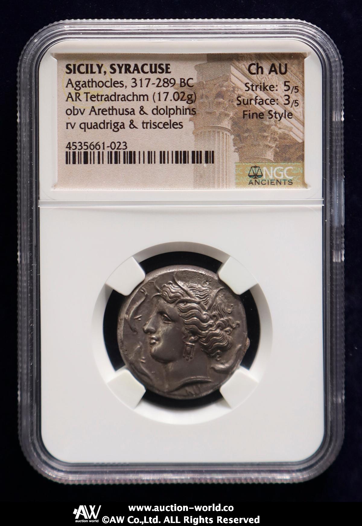 貨幣博物館 | SICILY,Syracuse シチリア,シラクサ AR Tetradrachm