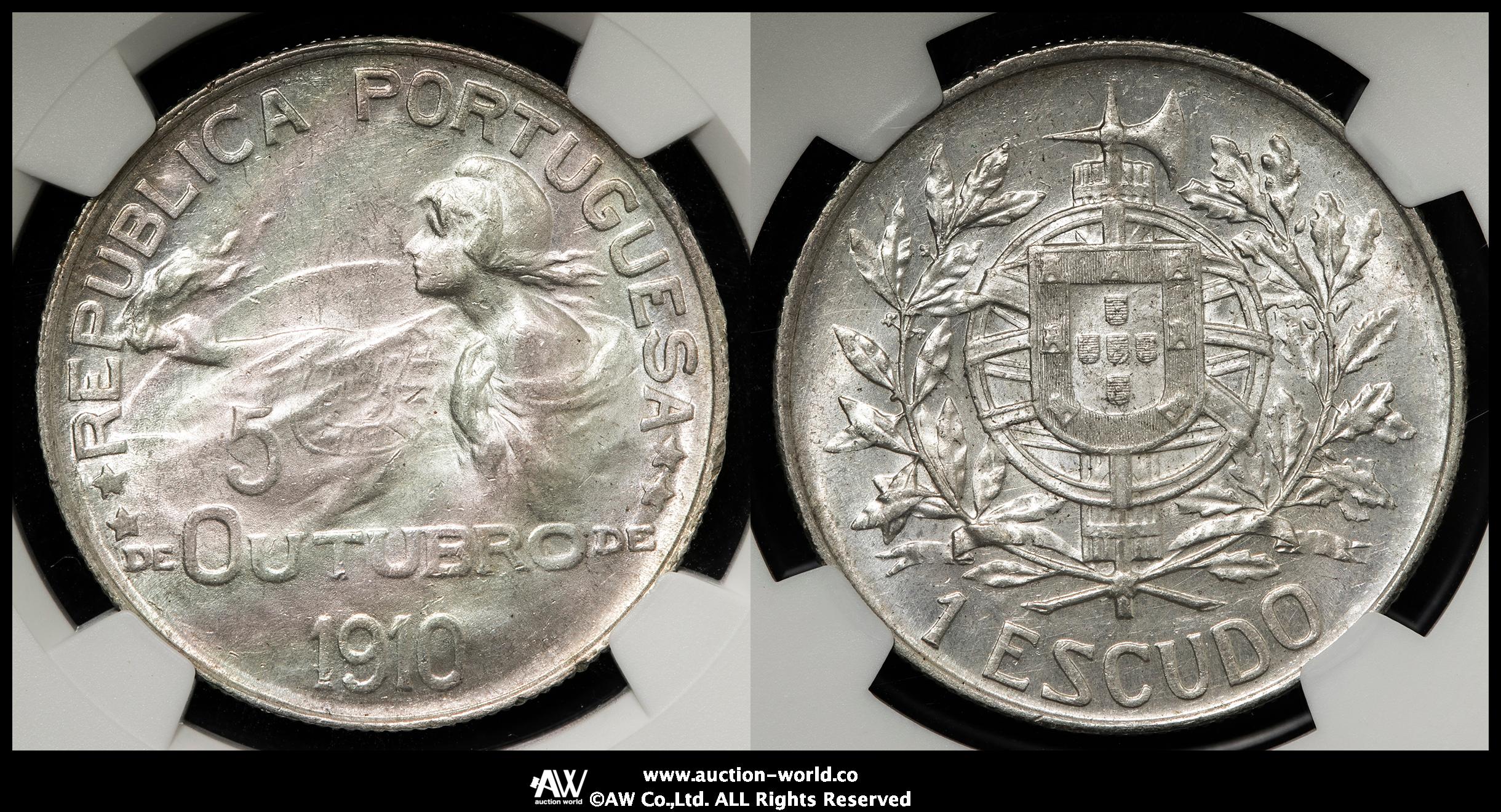 貨幣博物館 | PORTUGAL ポルトガル Escudo 1910 AU