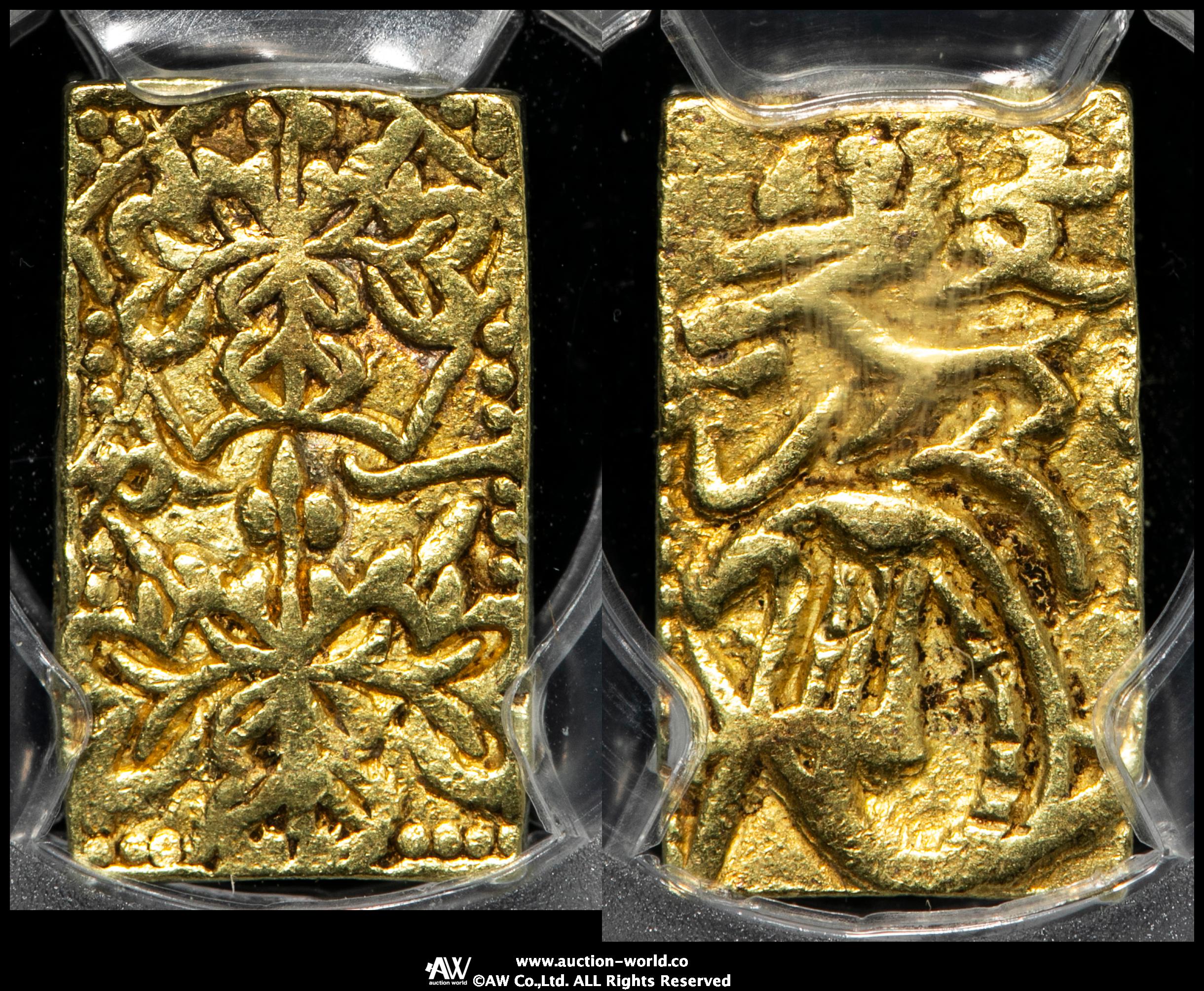 Coin Museum | 日本元文一分判金（真文一文）Genbun 1 Bu-Ban-Kin 元文元年~文政元年（1736-1818） （F+）佳品