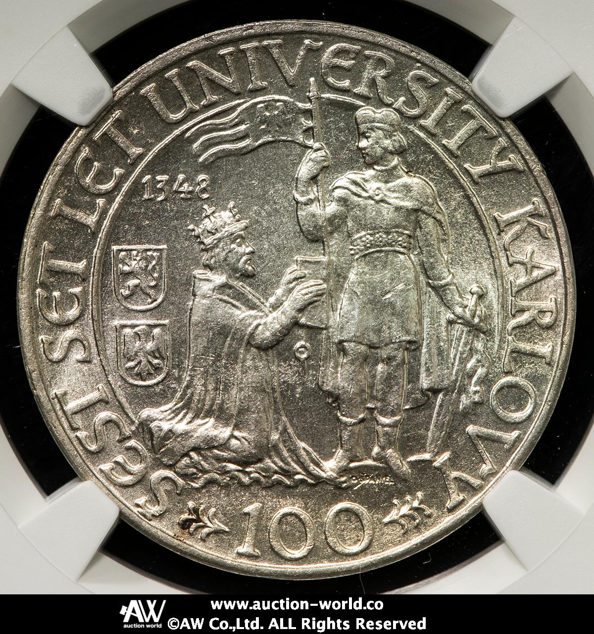 貨幣博物館 | CZECHSLOVAKIA チェコスロバキア 100Korun 1948 UNC