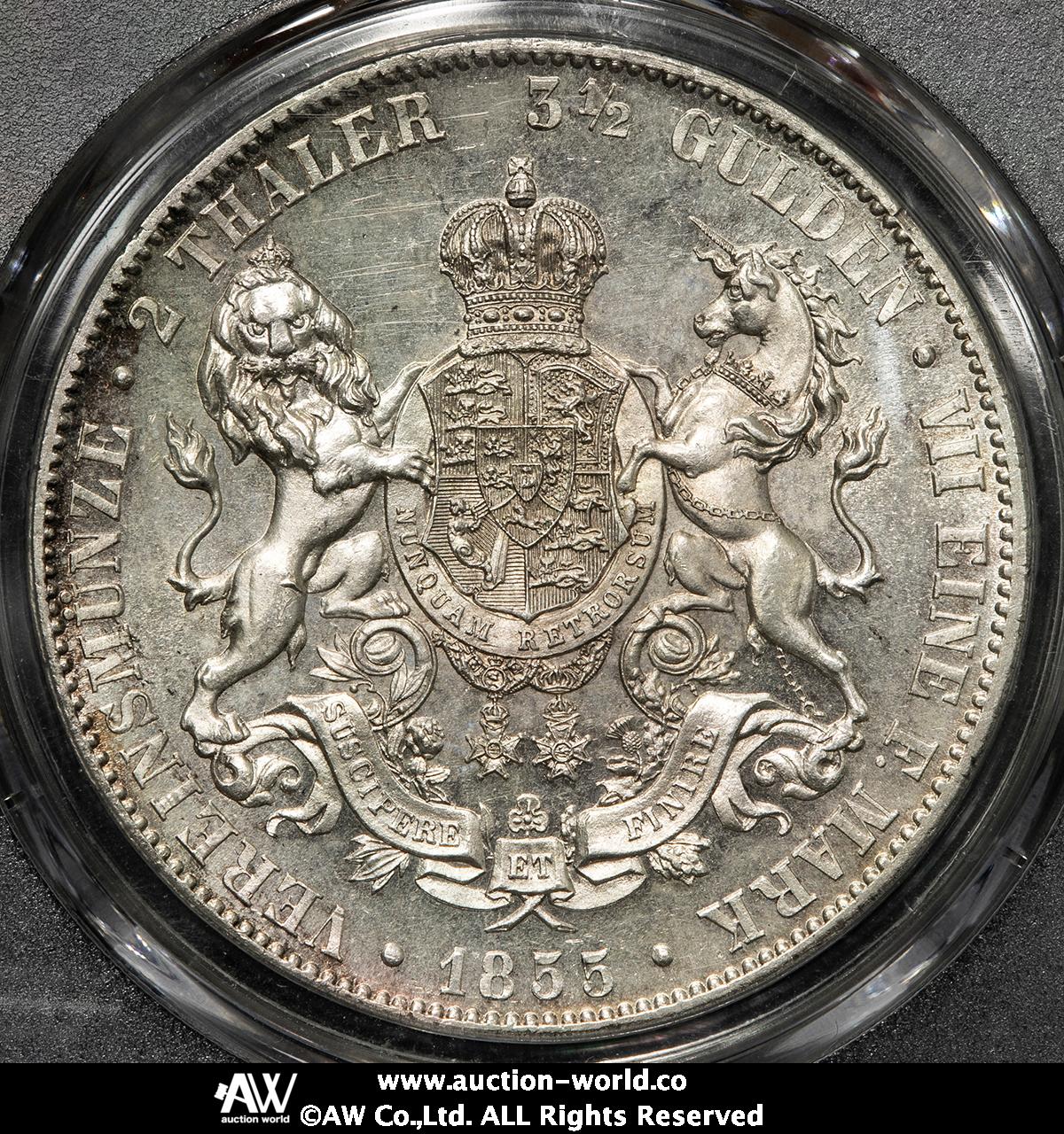 貨幣博物館 | GERMANY Hannover ハノーファー 2Taler 1855B UNC