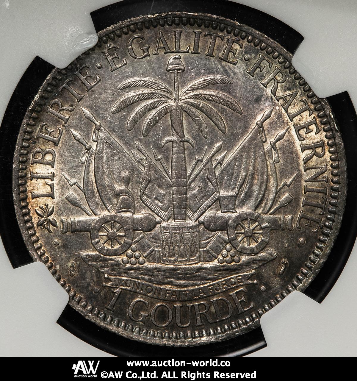 貨幣博物館 | HAITI ハイチ Gourde 1882 トーン EF+