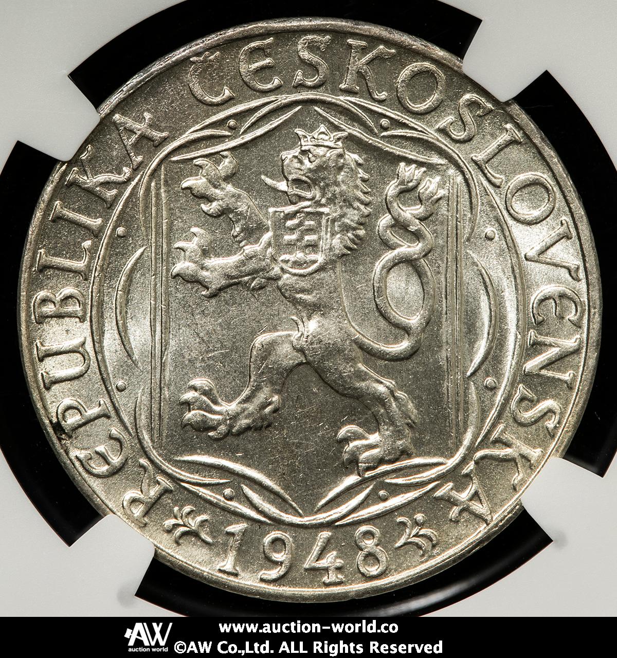 貨幣博物館 | CZECHSLOVAKIA チェコスロバキア 100Korun 1948 UNC