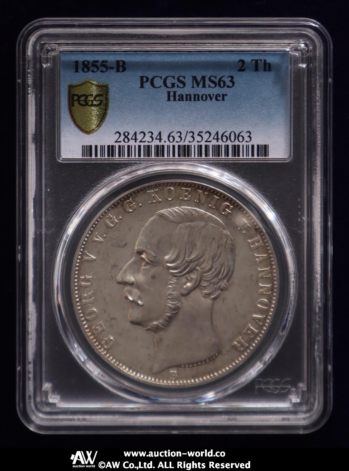 貨幣博物館 | GERMANY Hannover ハノーファー 2Taler 1855B UNC