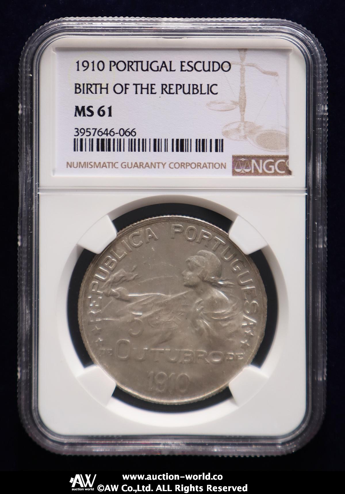 貨幣博物館 | PORTUGAL ポルトガル Escudo 1910 AU
