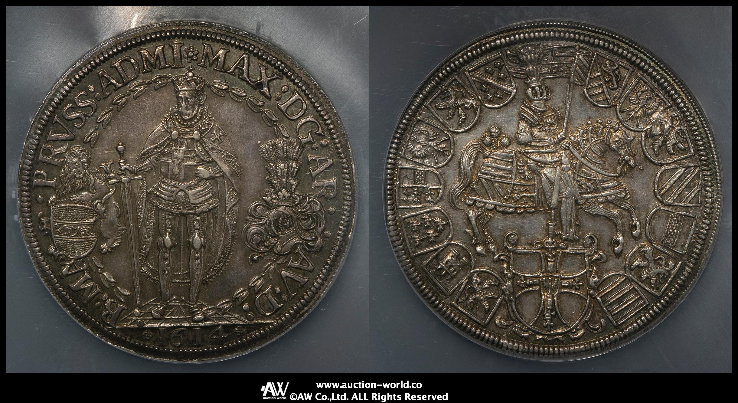 貨幣博物館 | GERMANY Teutonic Order ドイツ騎士団 2Taler 1614 EF+