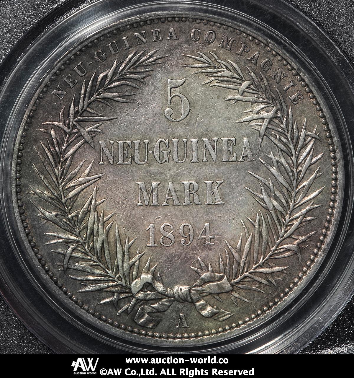 貨幣博物館 | GERMAN NEW-GUINEA ドイツ領ニューギニア 5Mark 1894A VF+