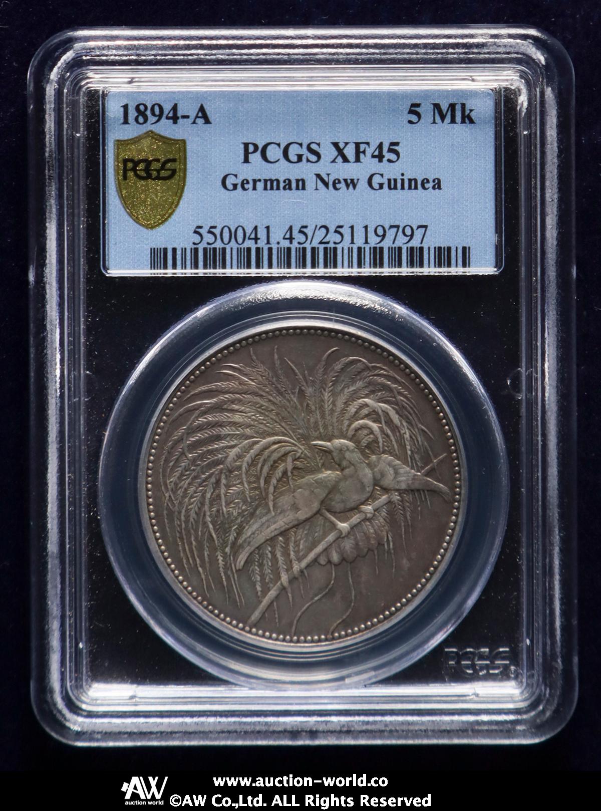貨幣博物館 | GERMAN NEW-GUINEA ドイツ領ニューギニア 5Mark 1894A VF+