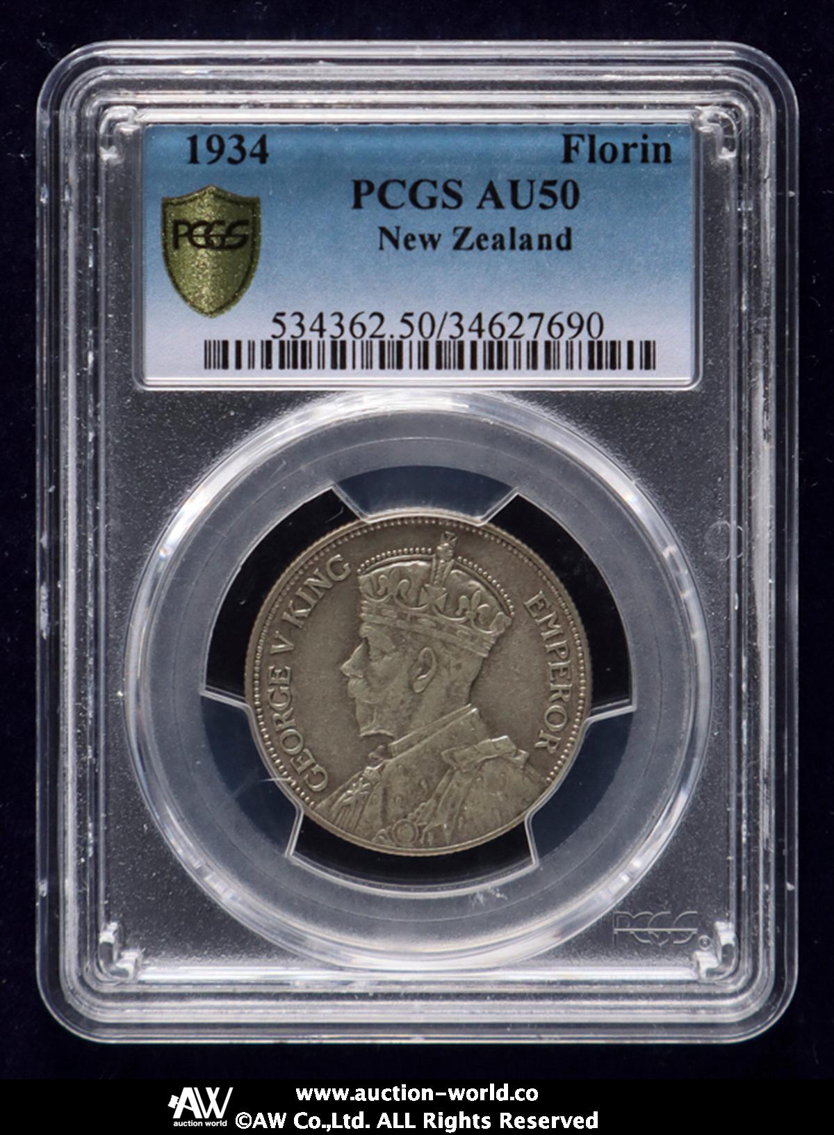 貨幣博物館 | NEW ZEALAND ニュージーランド Florin 1934 -EF