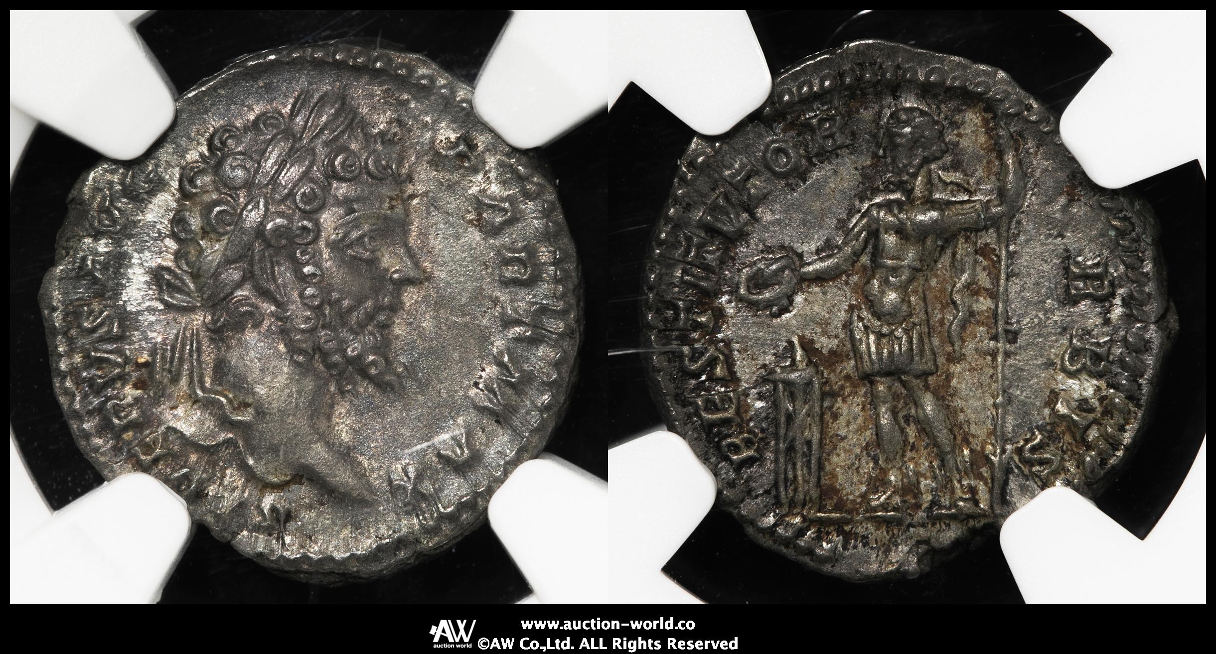 ローマ帝国 セプティミウス・セヴェルス ARデナリウス5/5 3/5 古代053