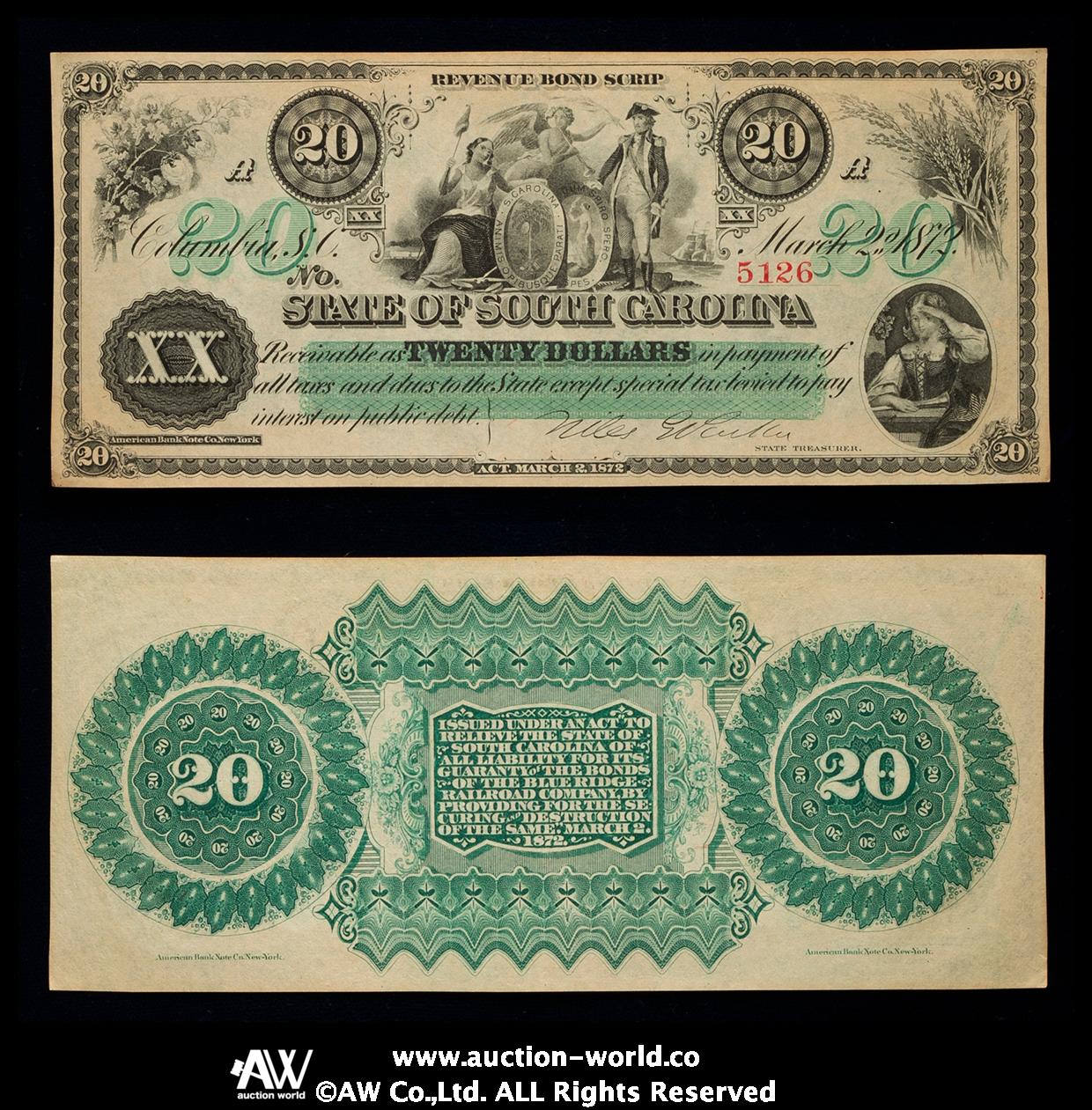 オークション,USA アメリカ合衆国 20Dollars 1872 VF