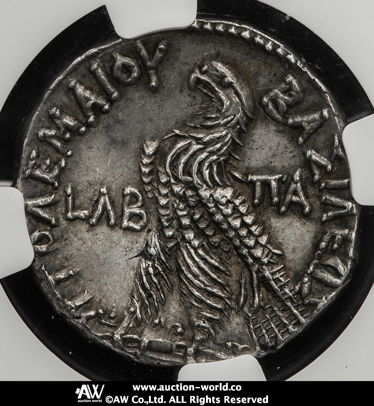 アメン・ゼウス神　プトレマイオス朝エジプト　イーグル　プトレマイオス4世 青銅貨 アメン・ゼウス神 プトレマイオス朝エジプト イーグル プトレマイオス4