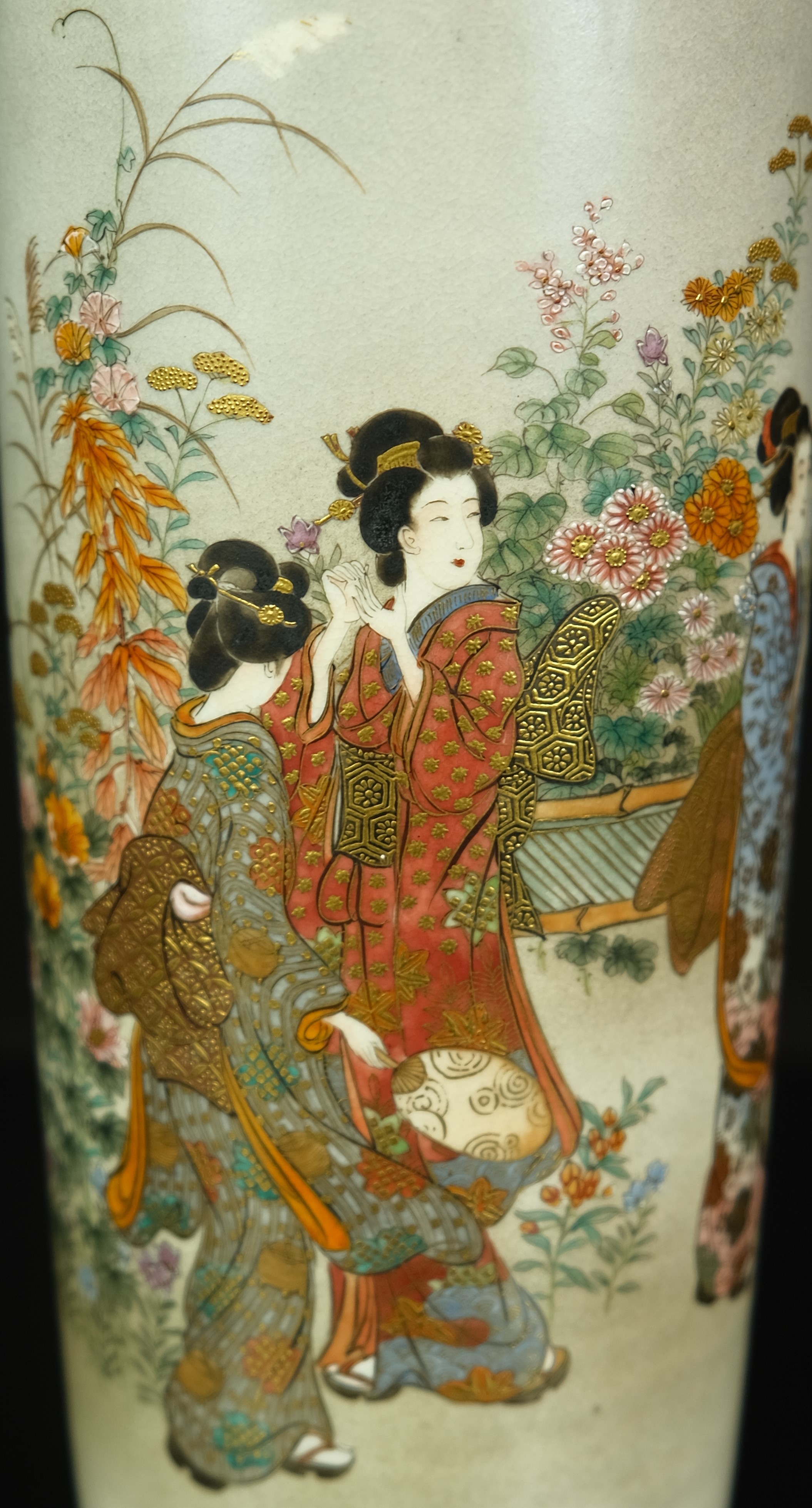 貨幣博物館 | 素山画人物薩摩焼花瓶