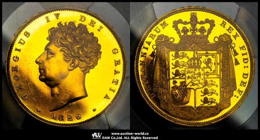 GREAT BRITAIN George IV ジョージ4世（1820~30） 2Pounds 1826 PCGS-PR66 CAM Proof -FDC