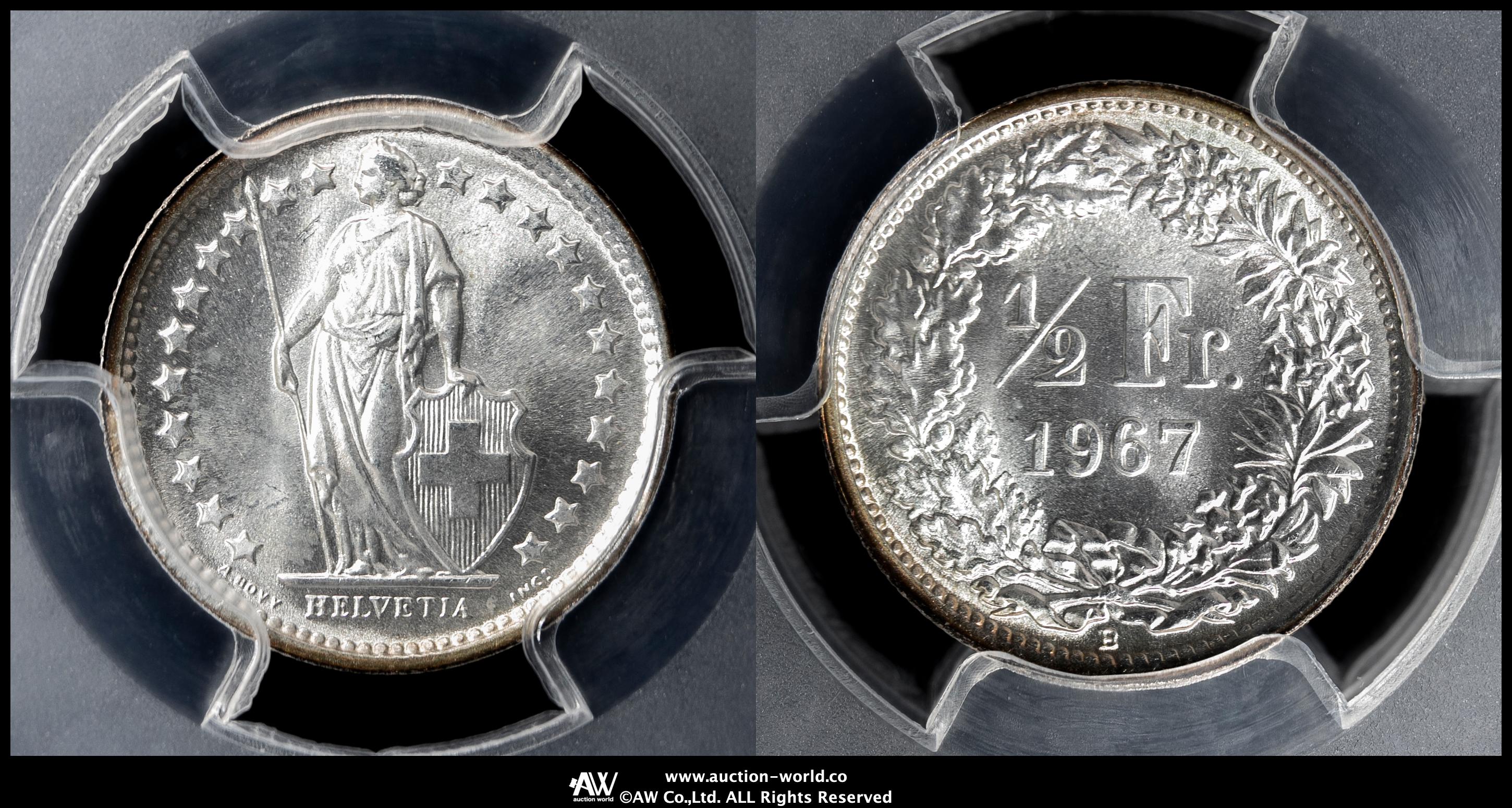 貨幣博物館 | SWITZERLAND Confederation スイス連邦 1/2Franc 1967B