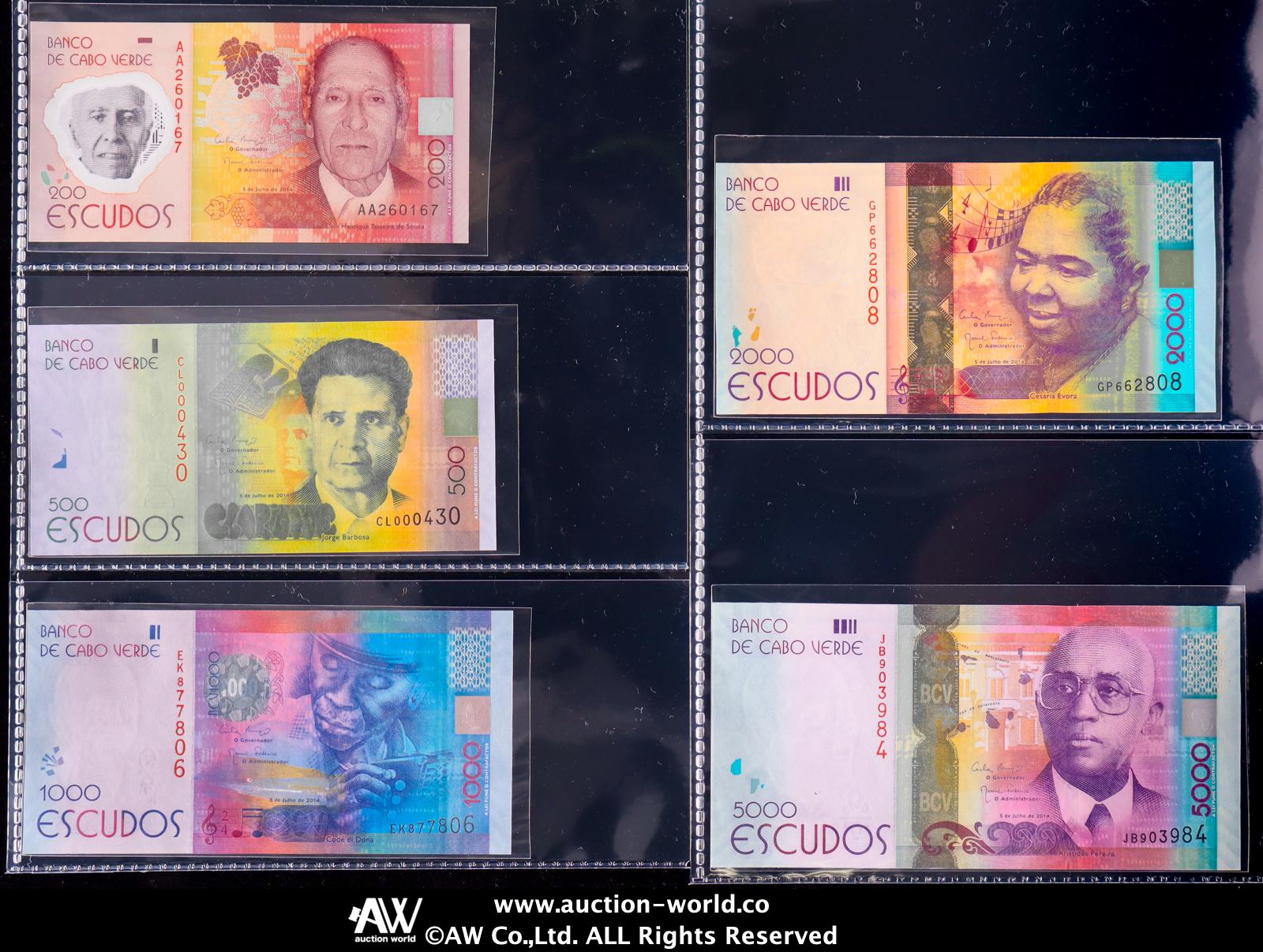 貨幣博物館 | CAPE VERDE カーボベルデ Lot of Banknotes 紙幣アルバム UNC