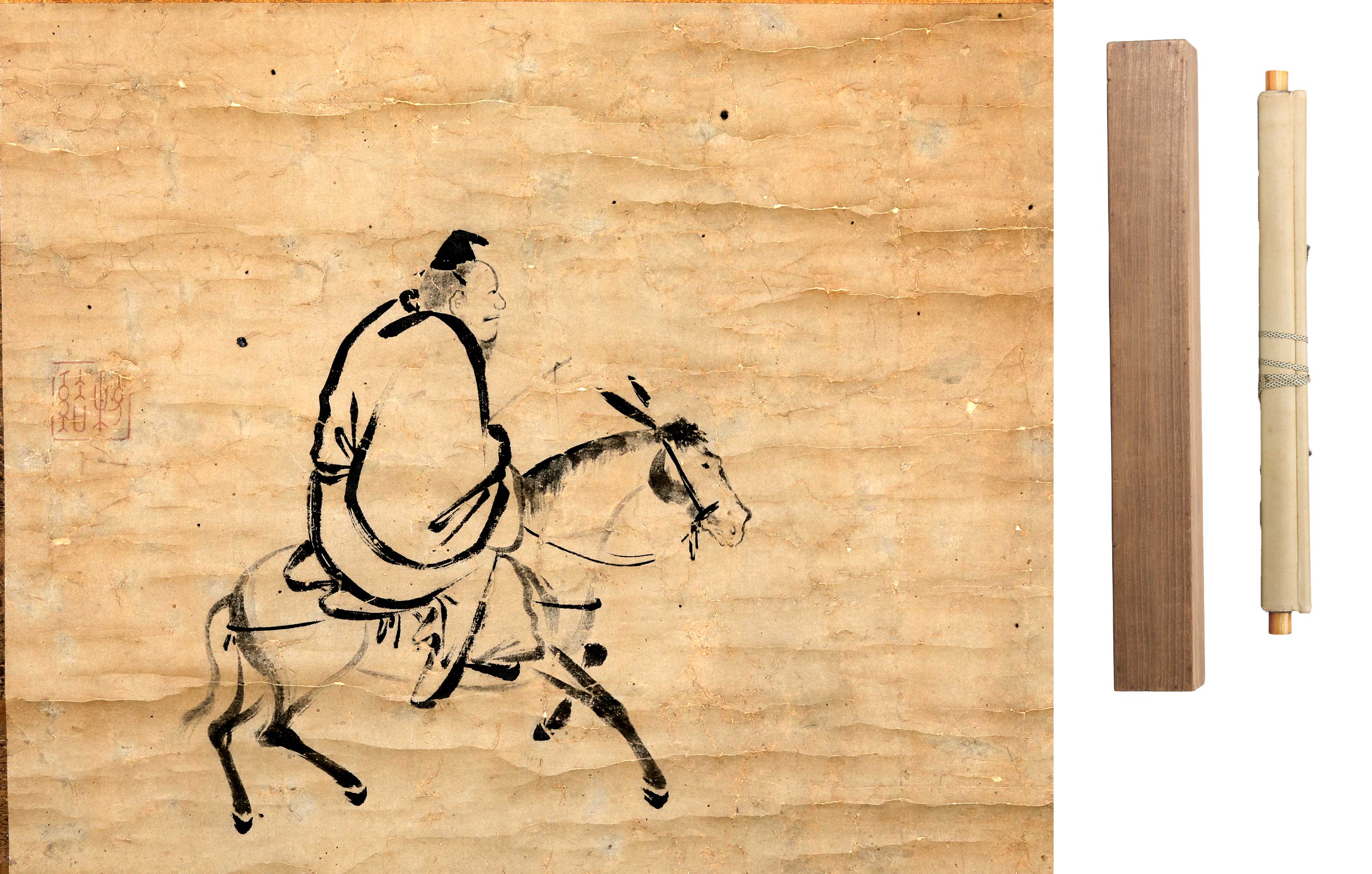 貨幣博物館 | 牧溪 騎馬高士圖 37x45 返品不可 Sold as is No