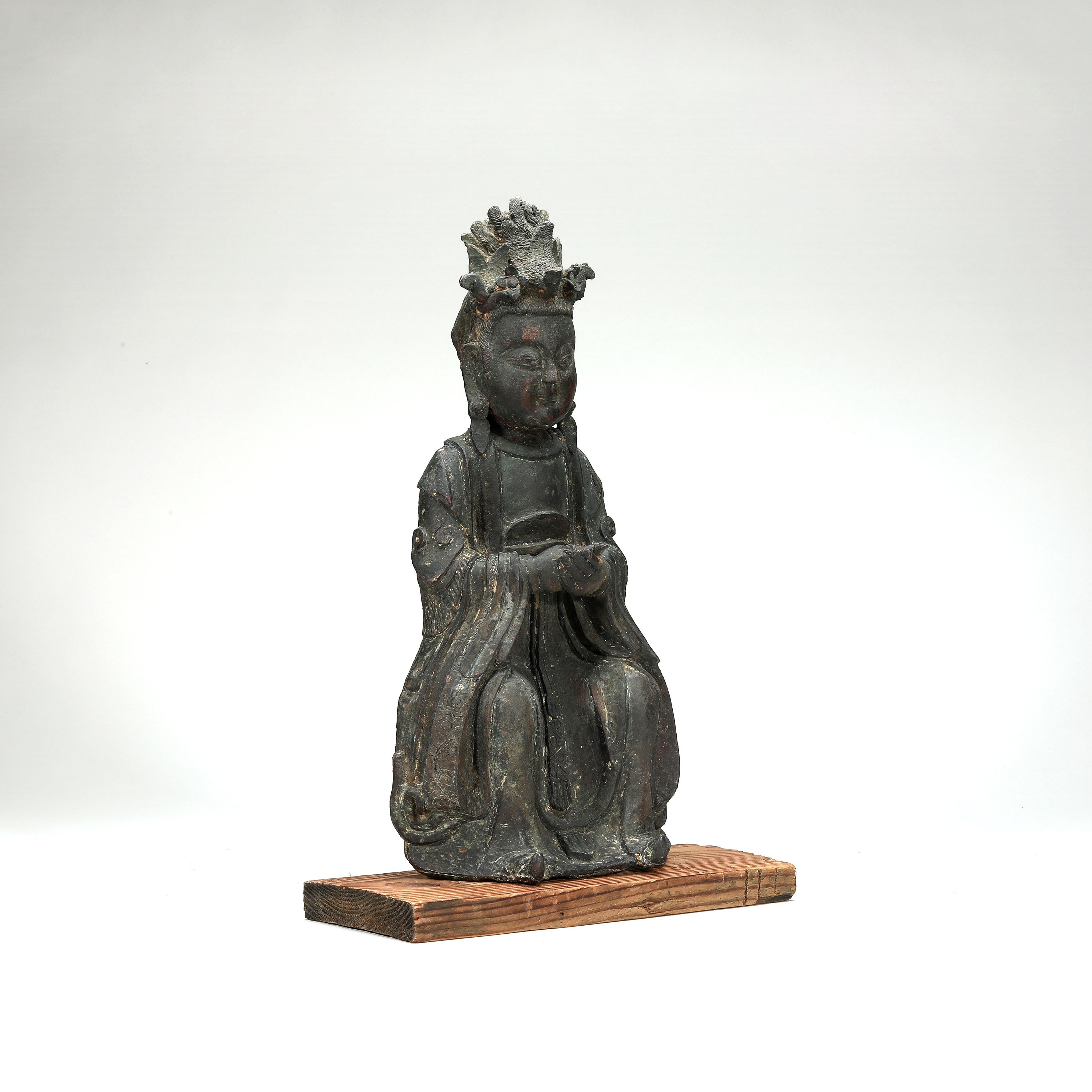 貨幣博物館 | 明 古銅碧霞元君坐像 H:40 W:22 返品不可 Sold as