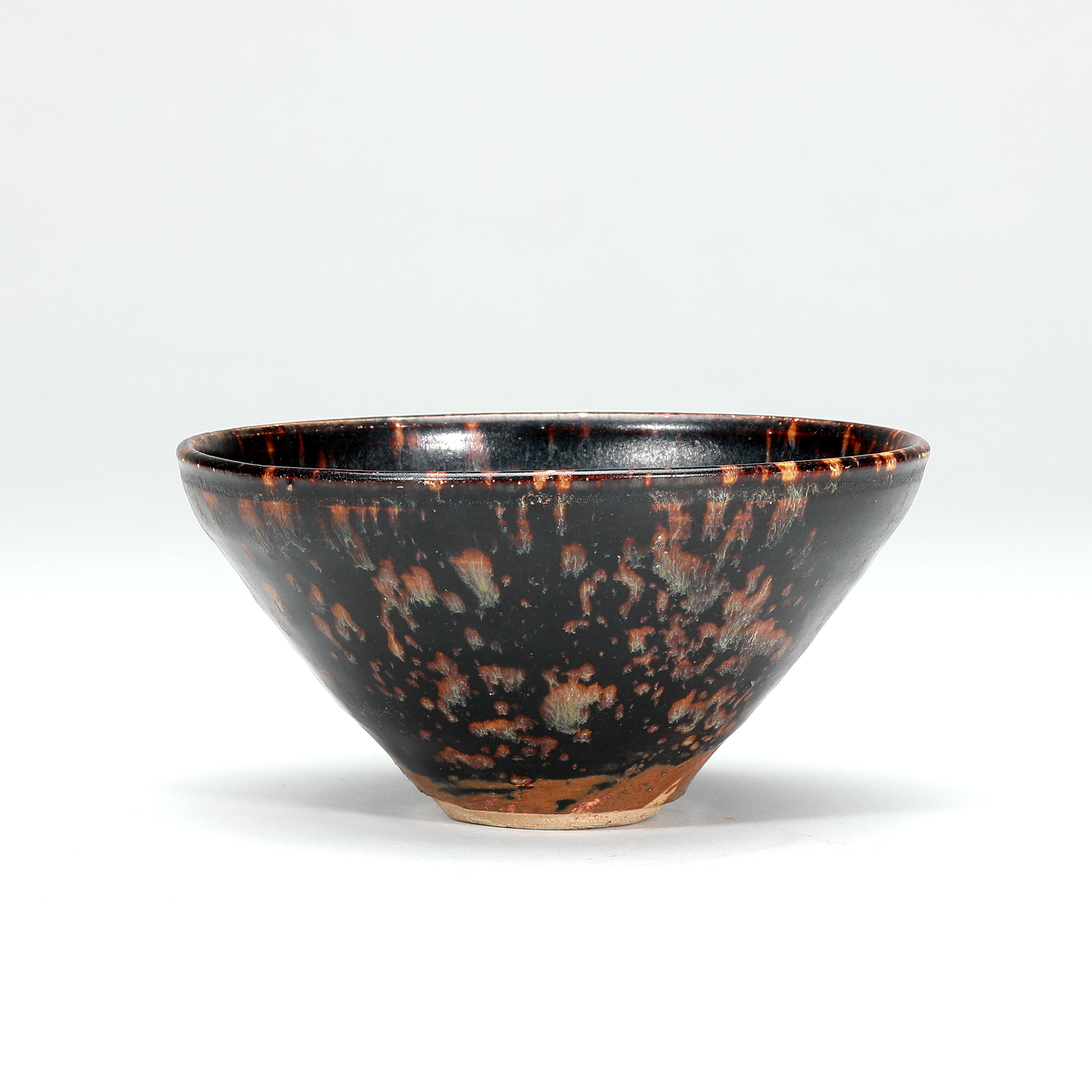 貨幣博物館 | 宋 吉州窯玳瑁釉紋碗 D:12.2 H:6.5 返品不可 Sold as is