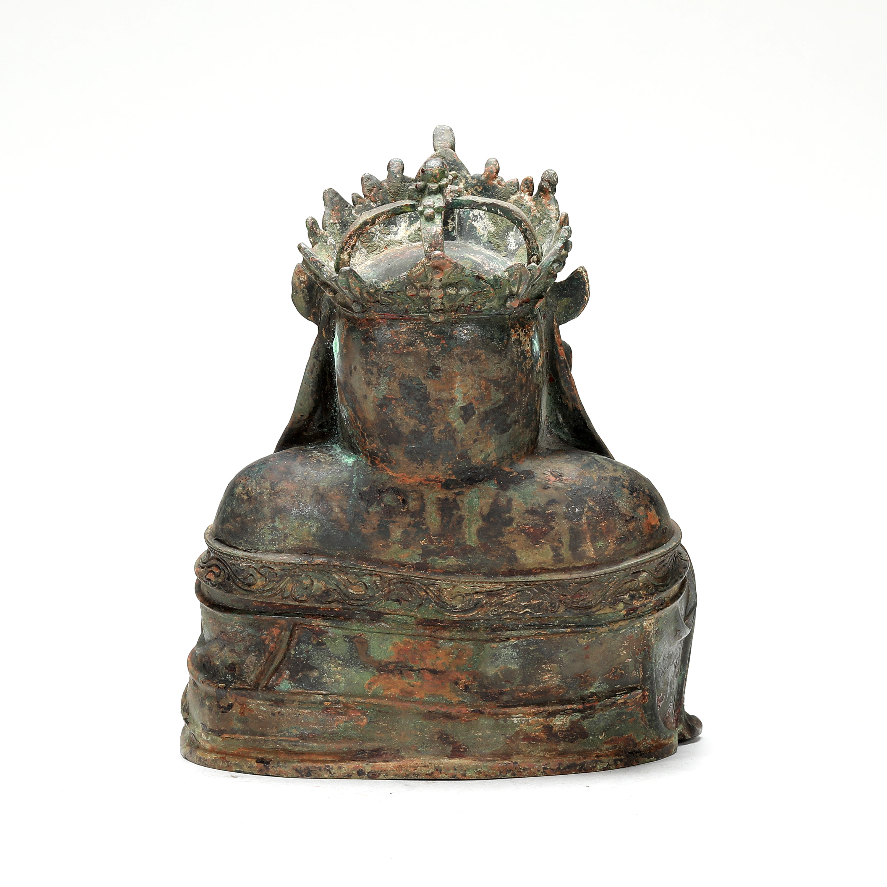 貨幣博物館 | 明 古銅寶冠彌勒佛坐像 H:22 W:20 返品不可 Sold as is