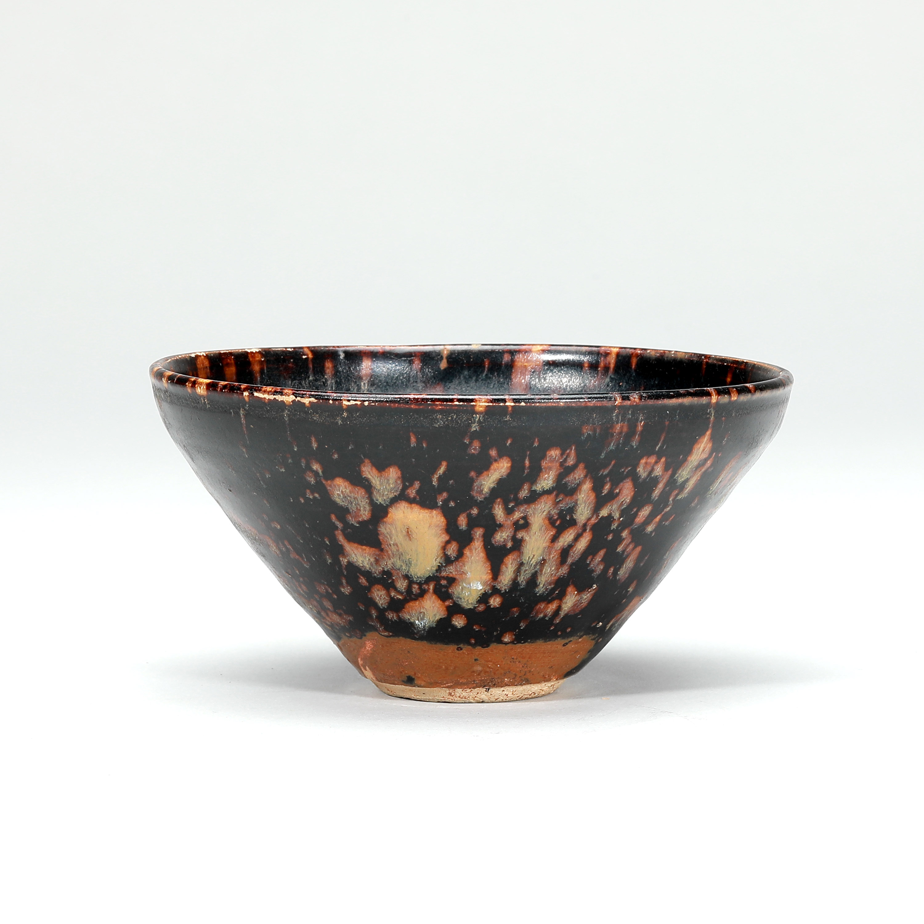 貨幣博物館 | 宋 吉州窯玳瑁釉紋碗 D:12.2 H:6.5 返品不可 Sold