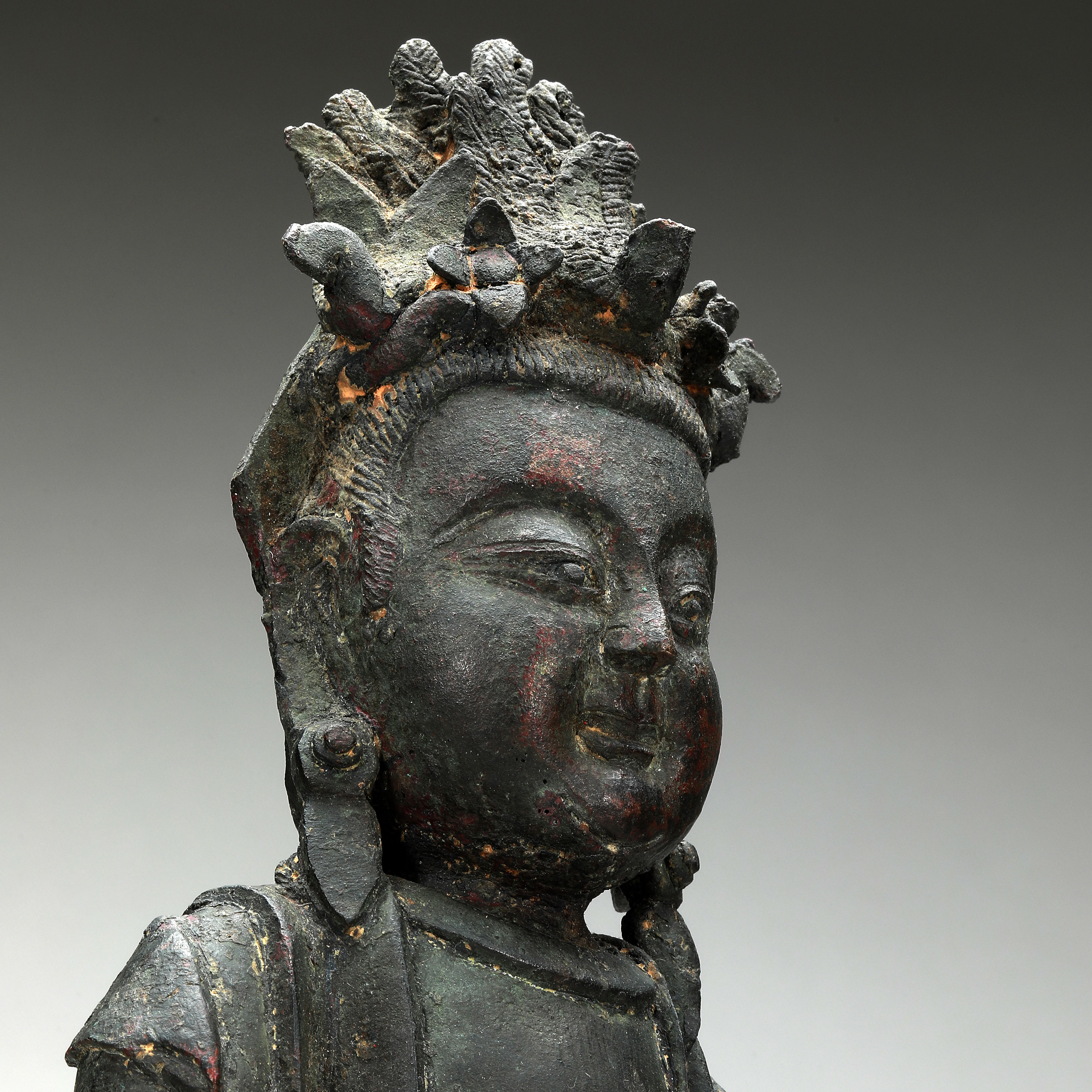 貨幣博物館 | 明 古銅碧霞元君坐像 H:40 W:22 返品不可 Sold as