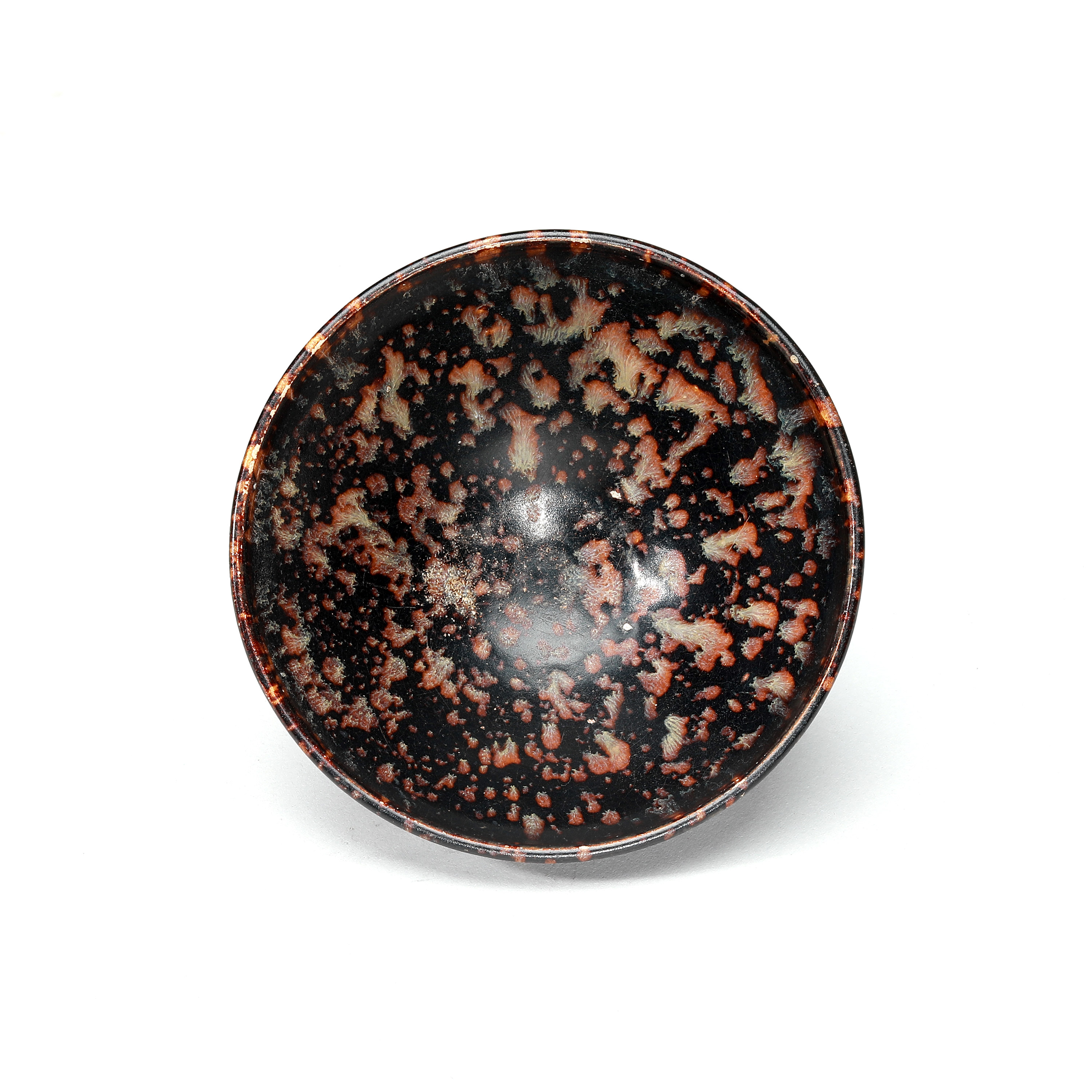 貨幣博物館 | 宋 吉州窯玳瑁釉紋碗 D:12.2 H:6.5 返品不可 Sold as is