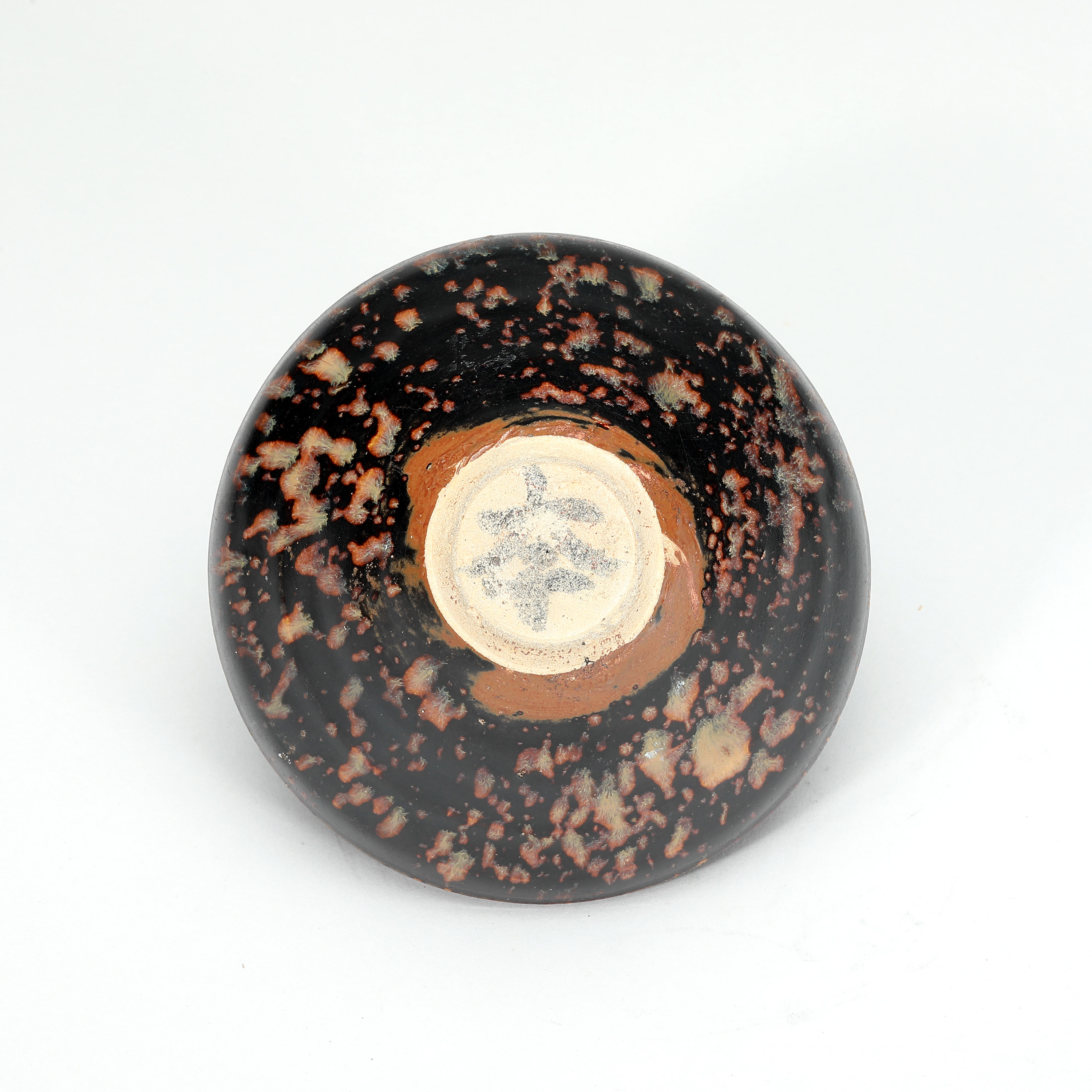 貨幣博物館 | 宋 吉州窯玳瑁釉紋碗 D:12.2 H:6.5 返品不可 Sold as is