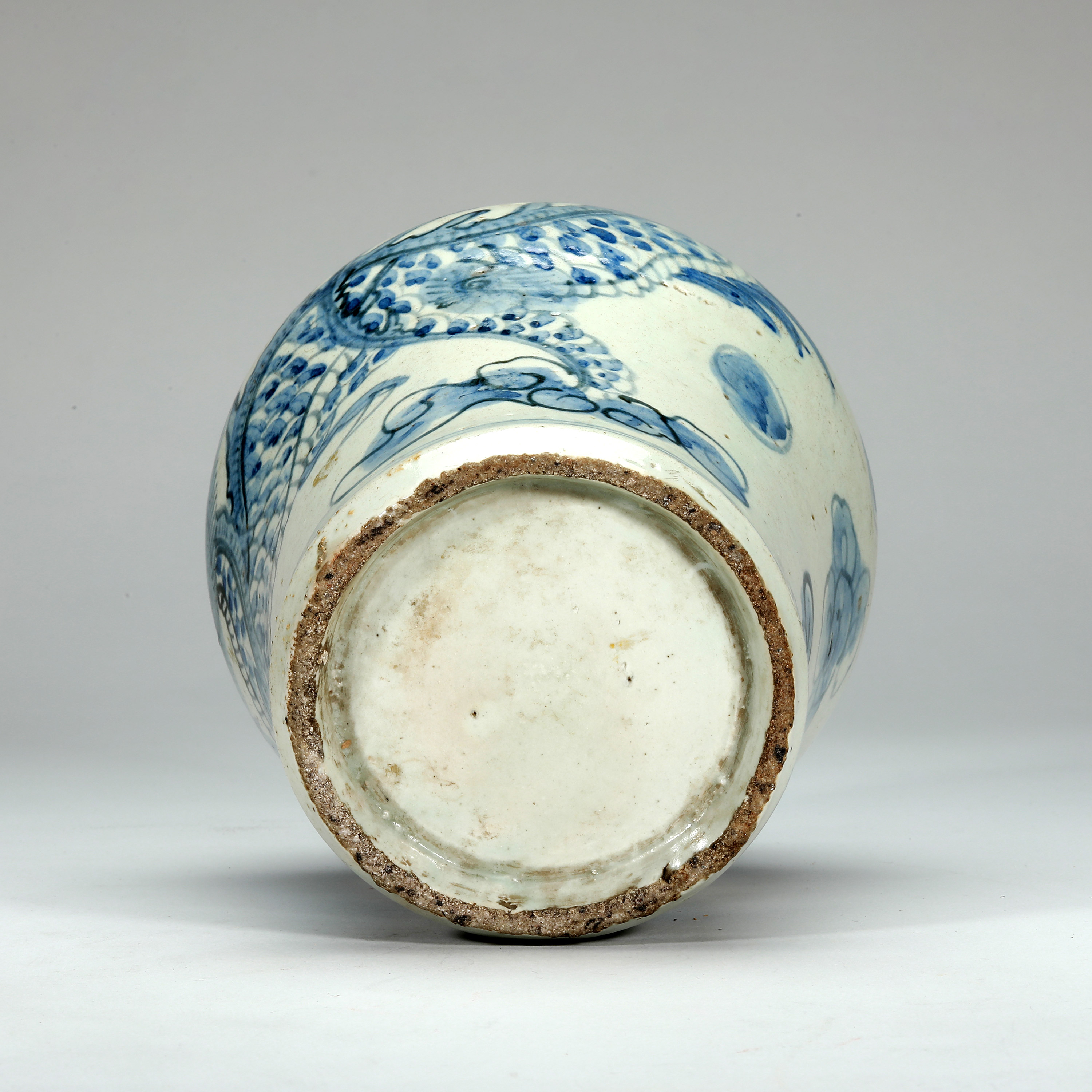 貨幣博物館 | 李朝 染付龍紋壺 H:21 W:15 返品不可 Sold as is No returns