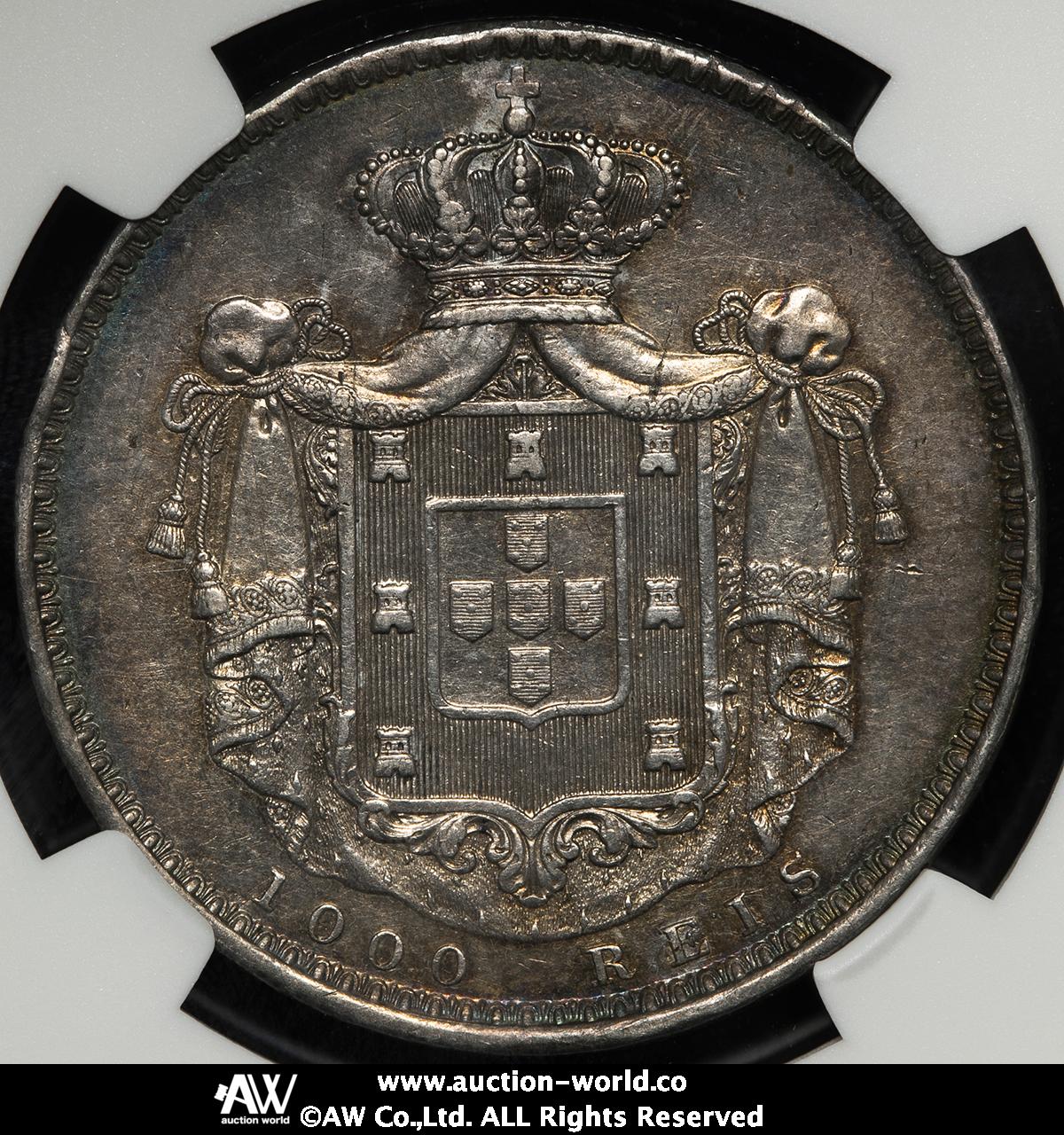 貨幣博物館 | PORTUGAL ポルトガル 1000Reis 1837 EF