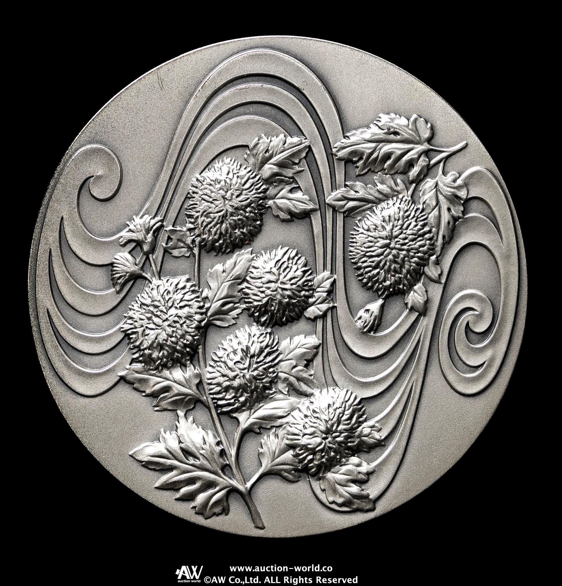 天皇陛下御在位60年　記念貨幣発行記念　純銀メダル 天皇陛下御在位六十年記念貨幣発行記念メダル（純銀製