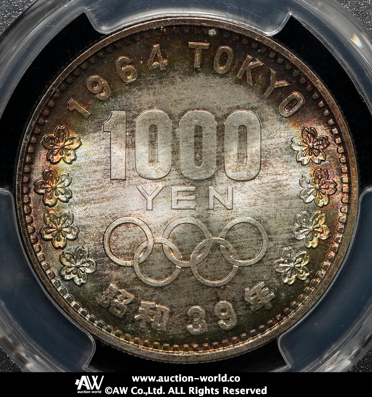 auction,PCGS-MS68 日本 東京オリンピック記念千円銀貨 Tokyo Olympic 1000Yen Silver 昭和39年（1964）  トーン FDC