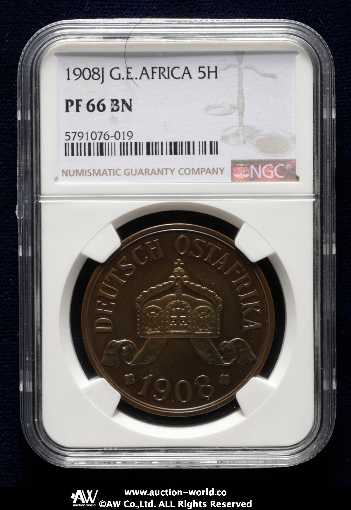 貨幣博物館 | GERMAN EAST AFRICA ドイツ領東アフリカ 5Heller 1908J