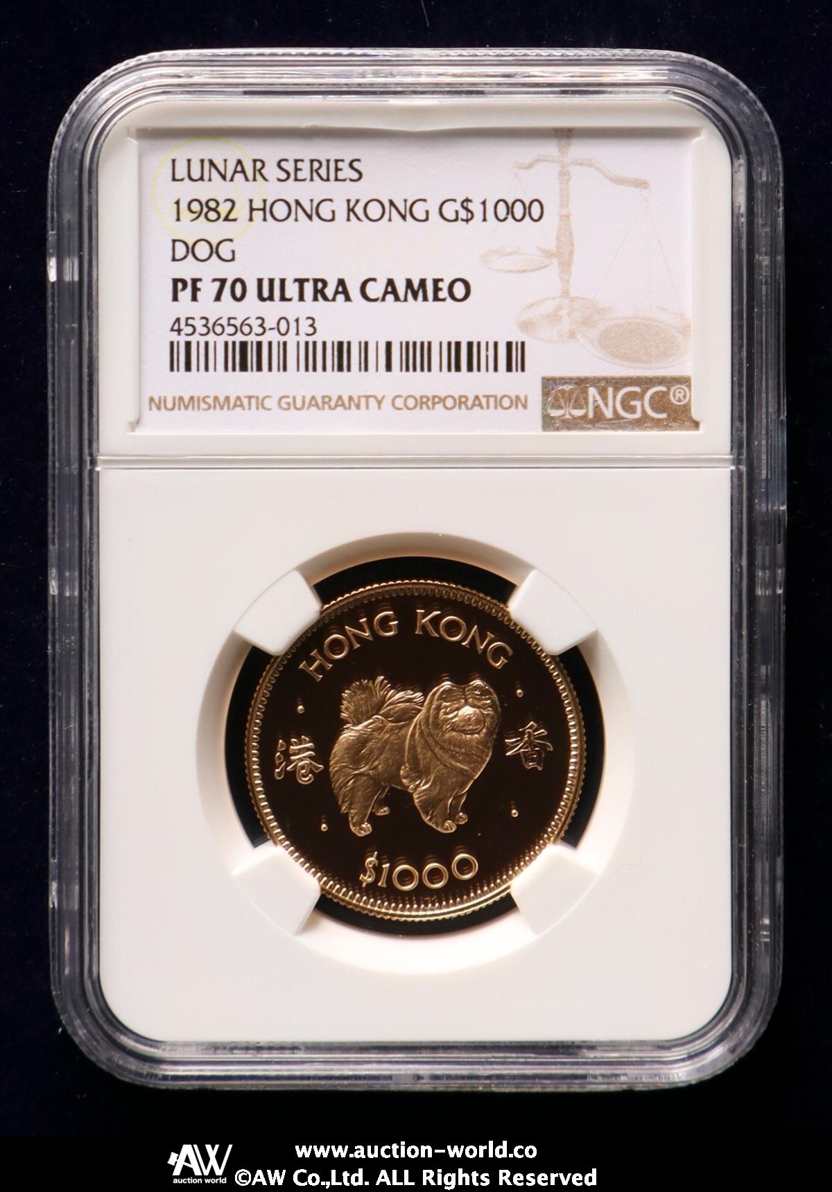 限时竞拍,HONG KONG 香港1000Dollars 1982 NGC-PF70 Ultra Cameo