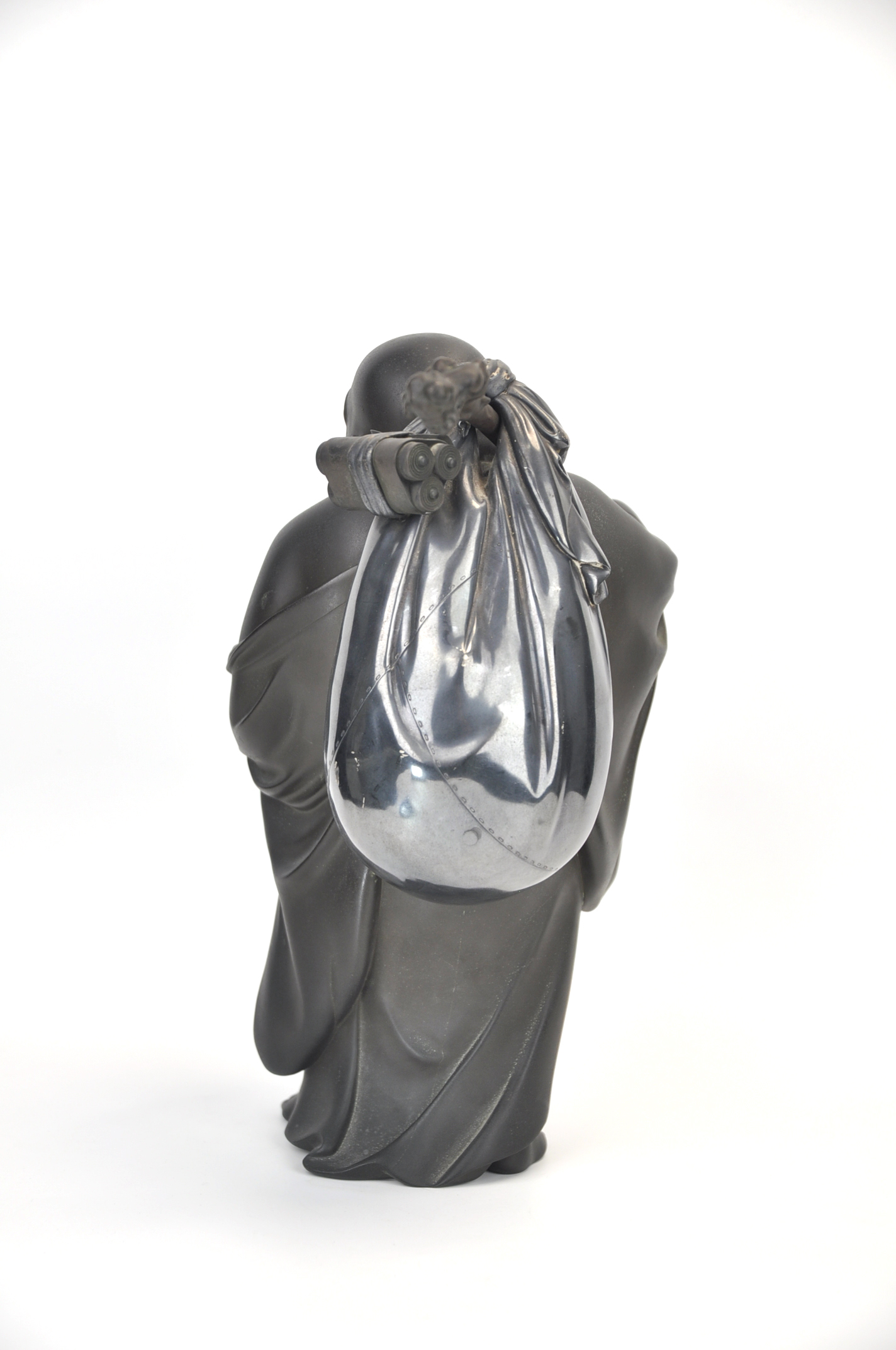 貨幣博物館 | 加納晴雲作銀布袋銅像 金工