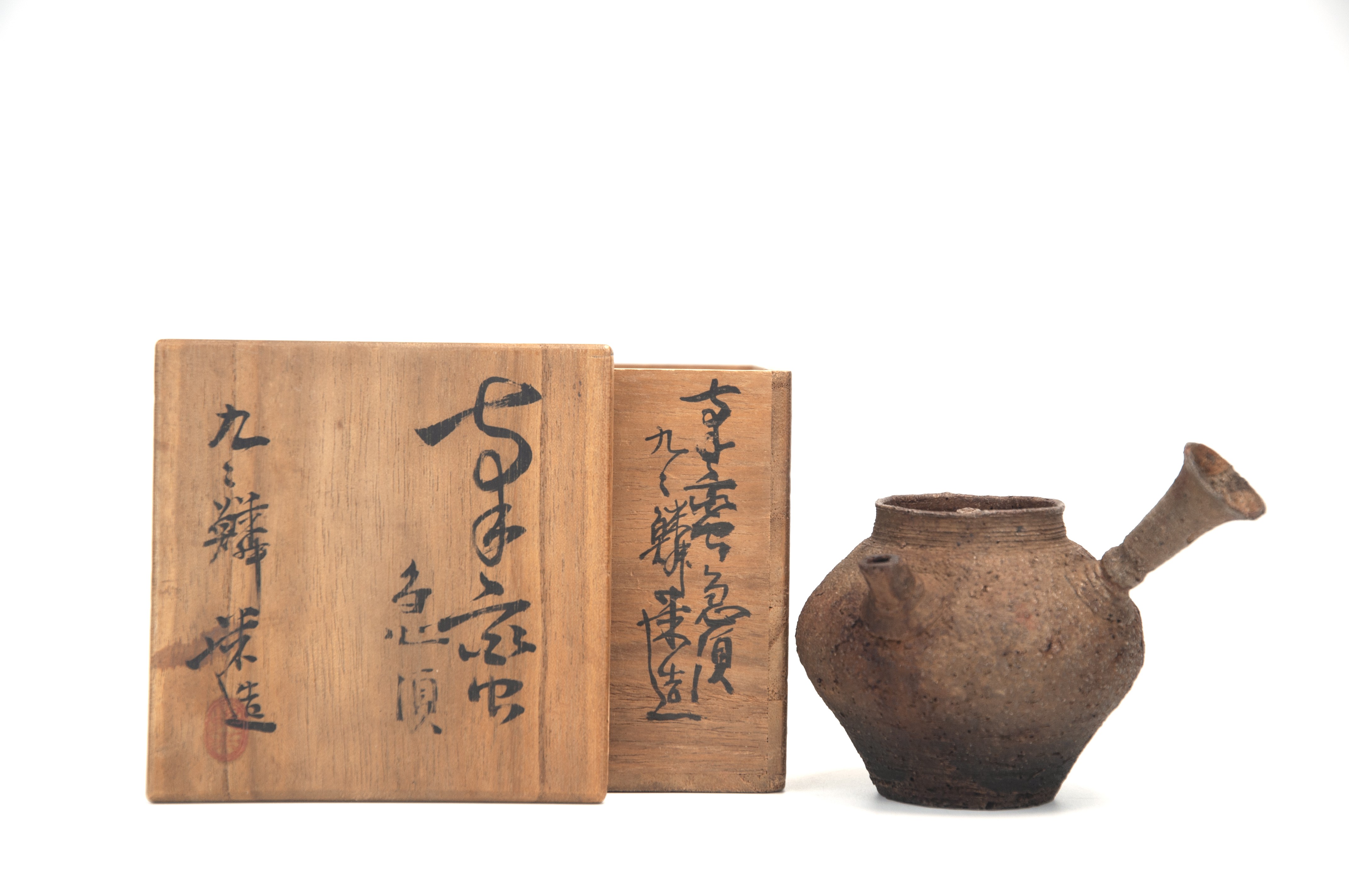 木米作山水図如意共箱 [B24873] 木米作山水図如意共箱 [B24873] 木米作山水図如意共