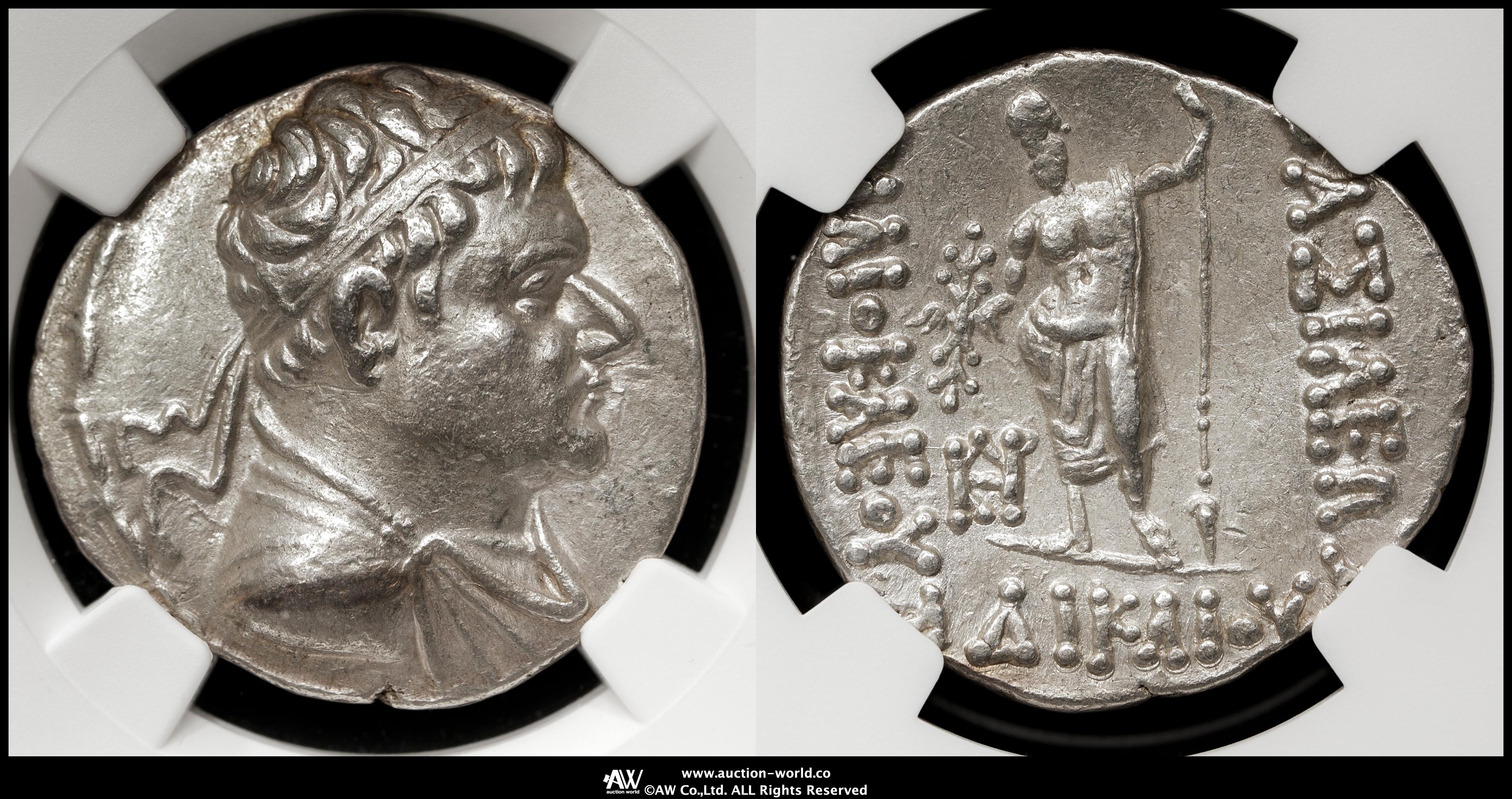 貨幣博物館 | Kingdom of Bactria バクトリア王国 AR Tetradrachm Heliocles I ヘリオクリス1世  145~130BC
