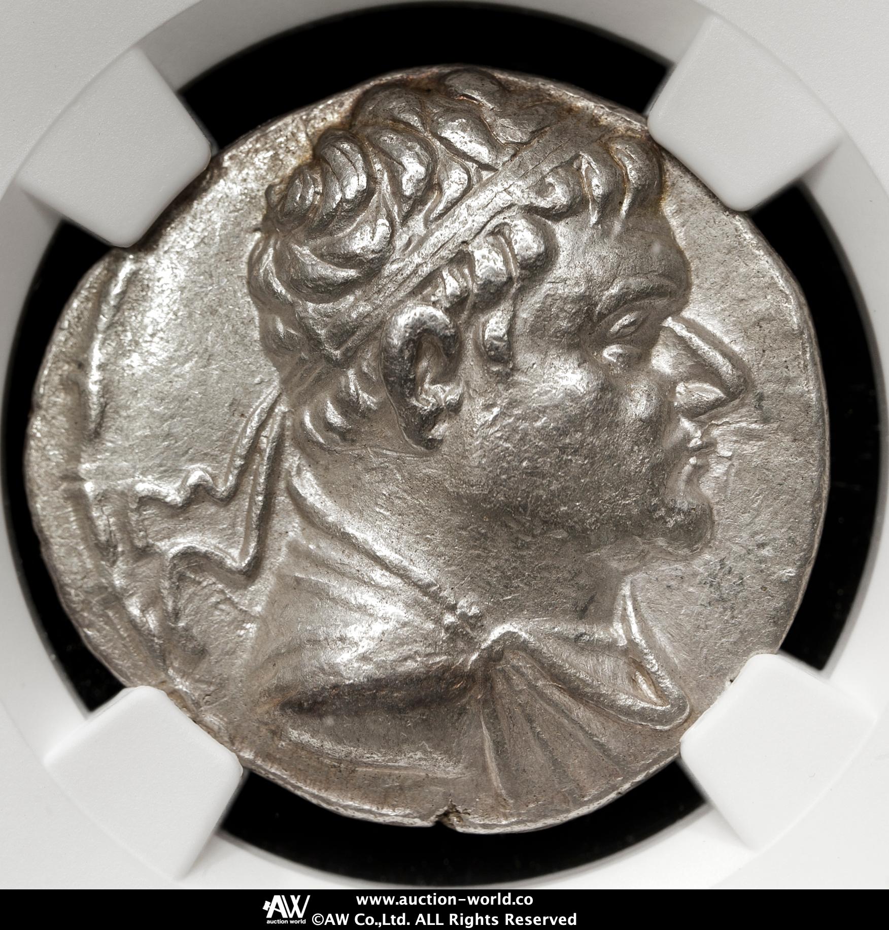貨幣博物館 | Kingdom of Bactria バクトリア王国 AR Tetradrachm Heliocles I ヘリオクリス1世  145~130BC
