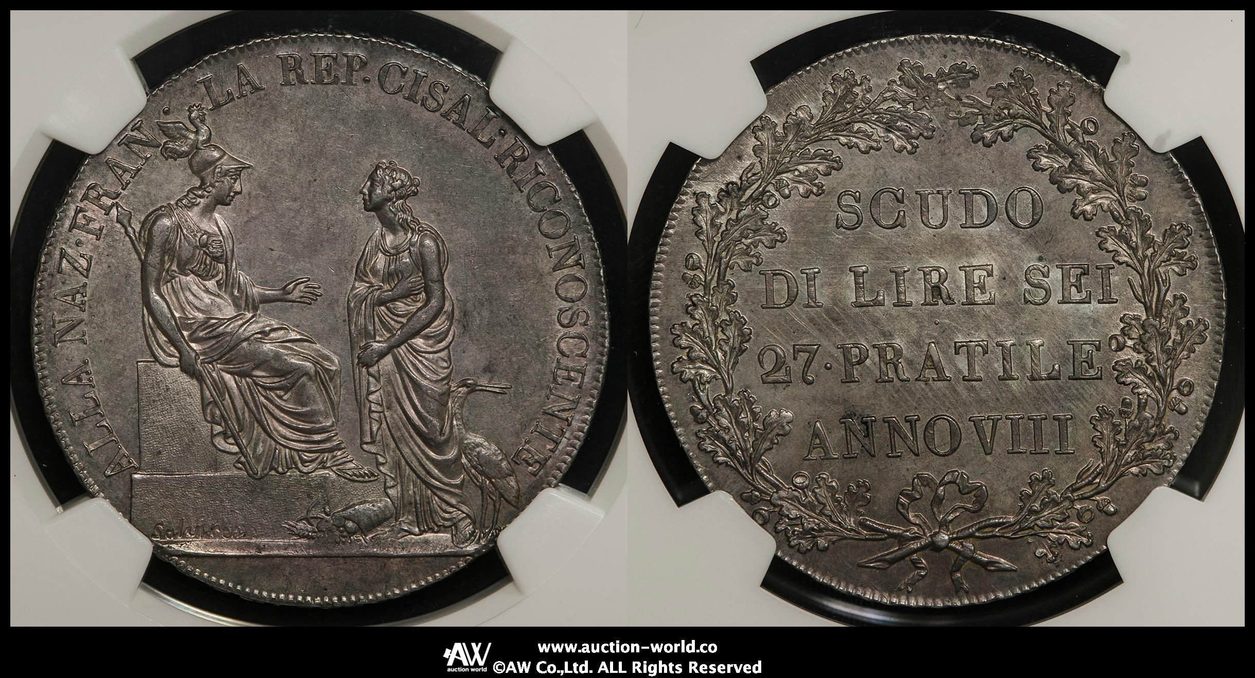 貨幣博物館 | ITALY Cisalpine Rep チサルピナ共和国 Scudo di 6Lire