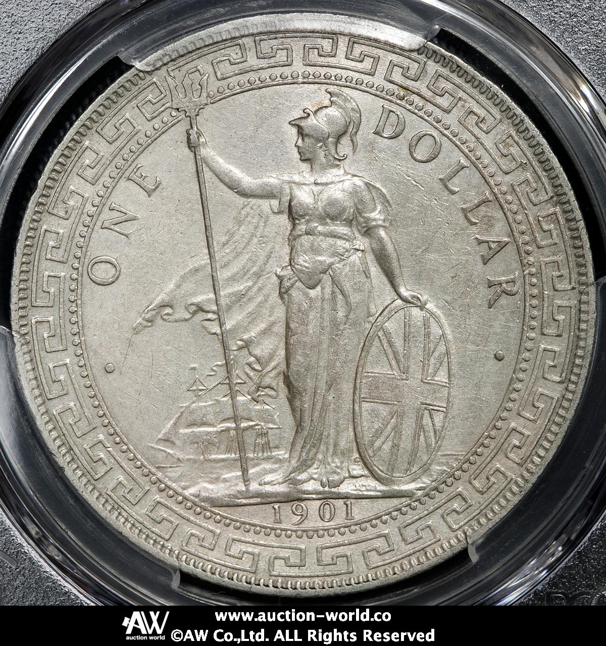 貨幣博物館 | British Trade Dollar イギリス貿易銀 Dollar 1901C 洗浄 EF