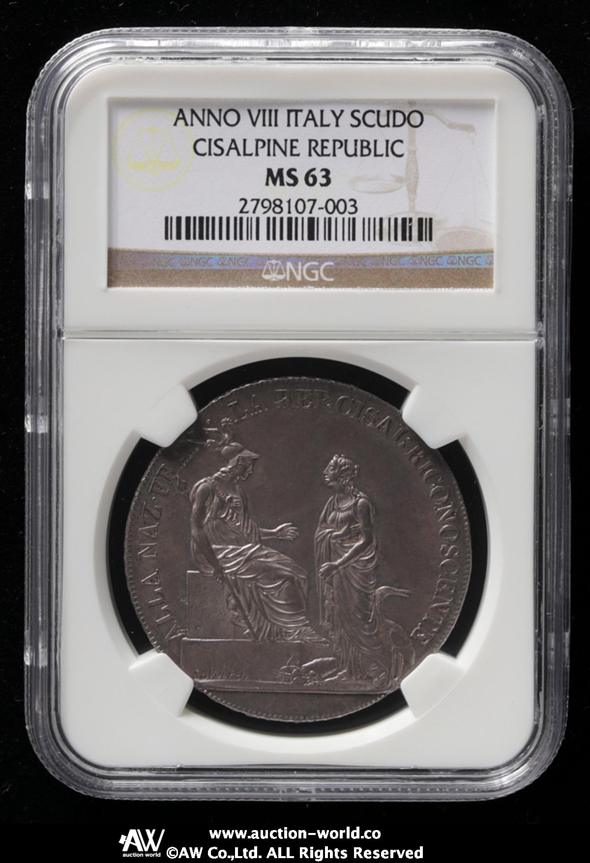 貨幣博物館 | ITALY Cisalpine Rep チサルピナ共和国 Scudo di 6Lire