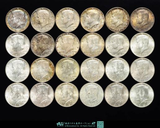 USA アメリカ合衆国 50Cents ケネディ大統領　1964年　銀貨　25枚  