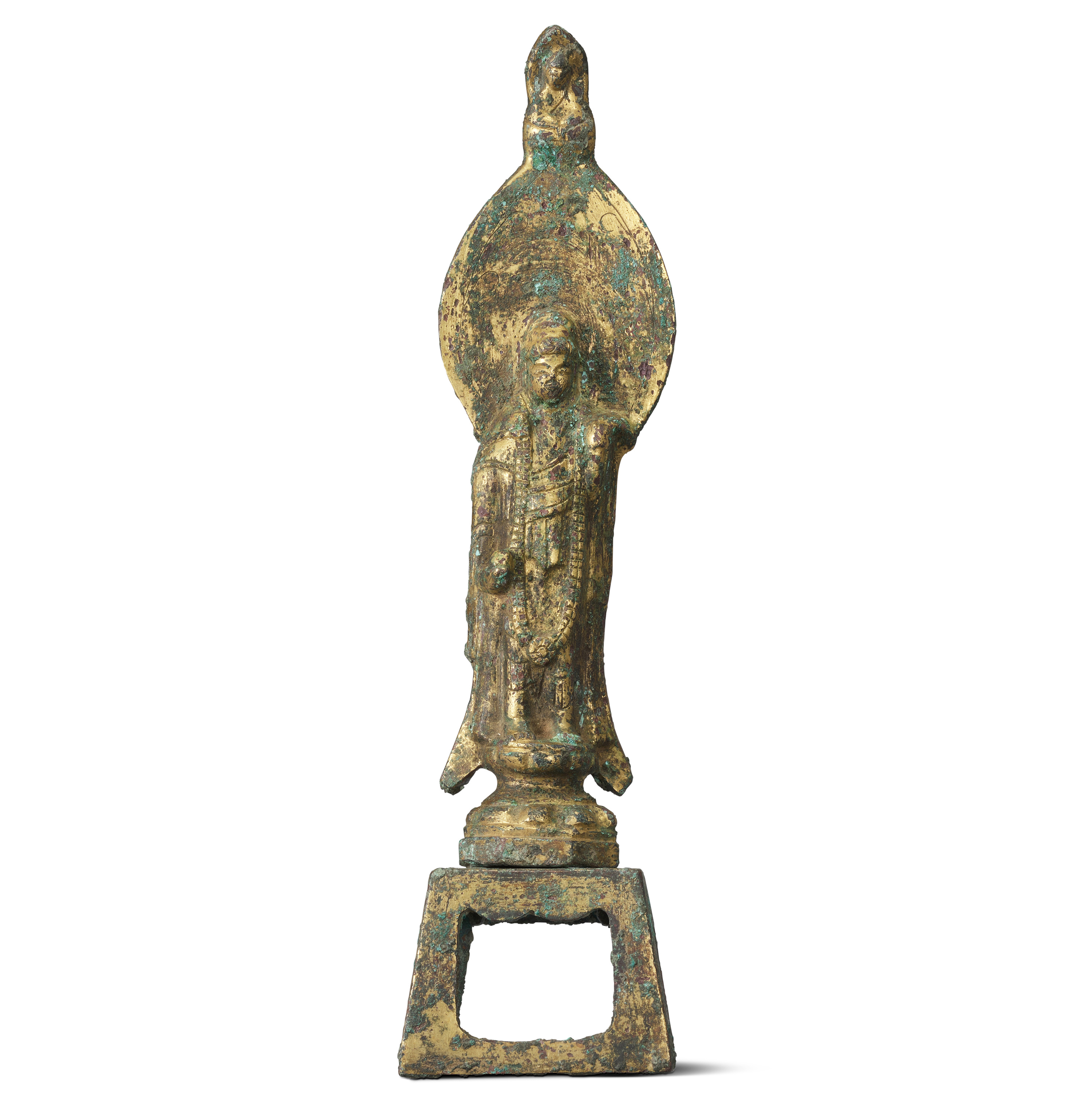 观音像，古銅製，時代物，高63cm，重8000克。
