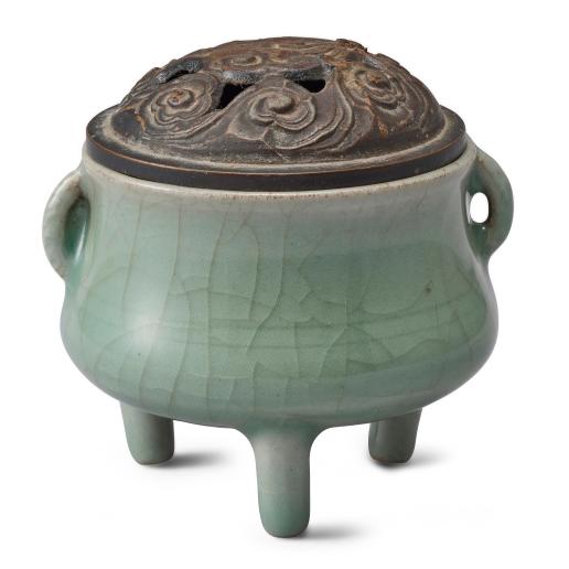 F1013 旧家収蔵 青銅器鍋鼎炉 置物 ZSG