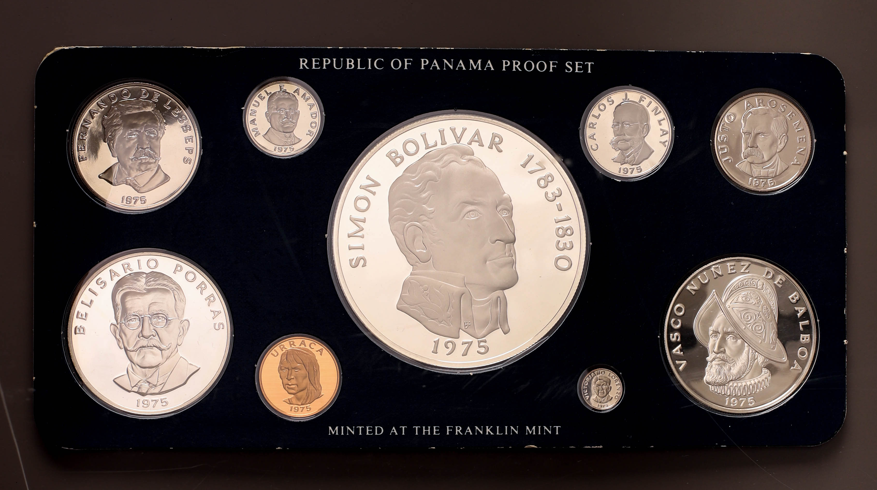 auction,PANAMA Proof Coins Set パナマ 20Balboas （1975） 等9枚組