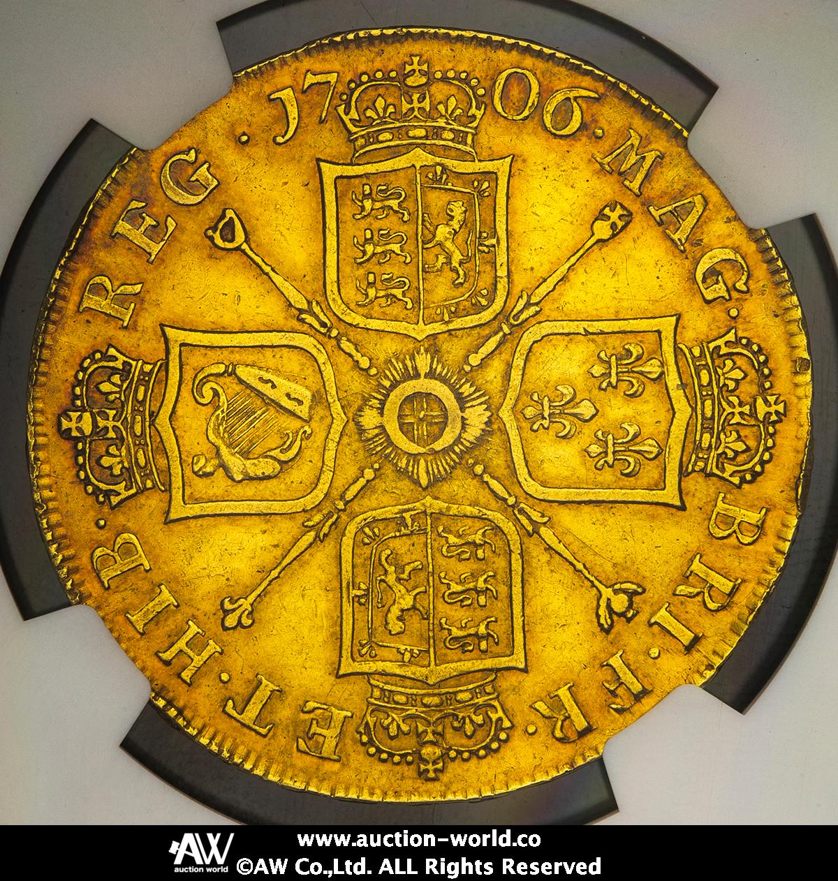 貨幣博物館 | GREAT BRITAIN Anne アン（1702~14） 5Guinea 1706 -EF