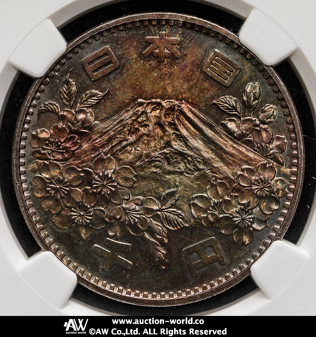 auction,NGC-MS65 日本 東京オリンピック記念千円銀貨 Tokyo Olympic 1000Yen Silver 昭和39年（1964）  トーン UNC~FDC