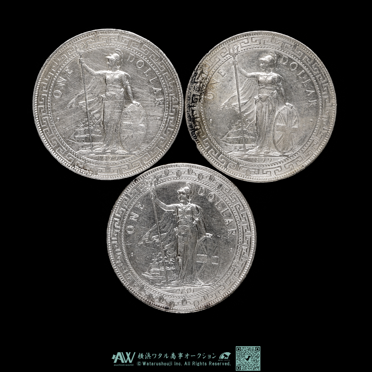 Coin Museum | イギリス British Trade Dollar イギリス貿易銀 Dollar 1899 1930 計3枚