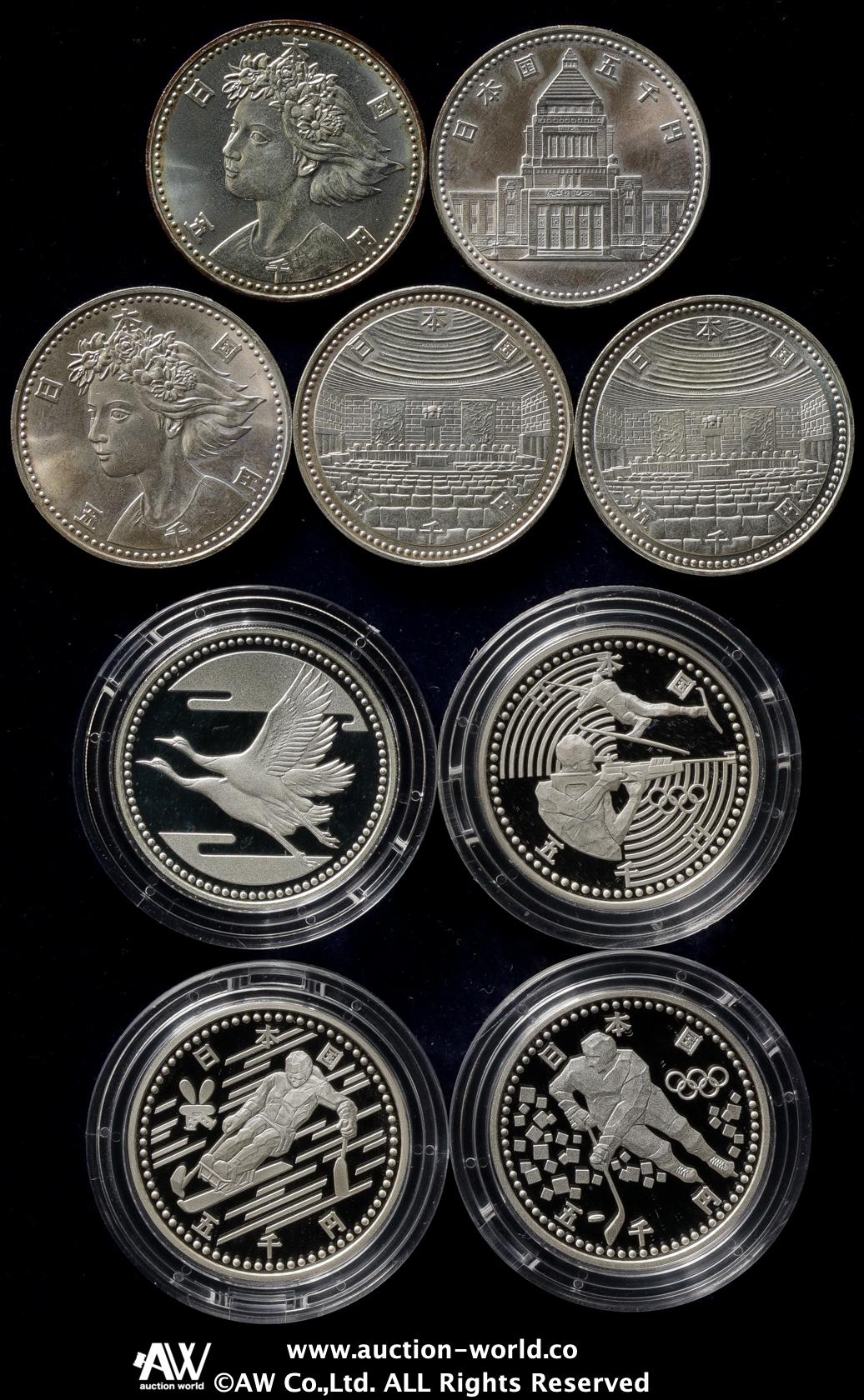 Coin Museum | 日本 記念五千円銀貨各種 Lot of Commemorative 5000Yens in Silver  Proofu0026-UNC~UNC