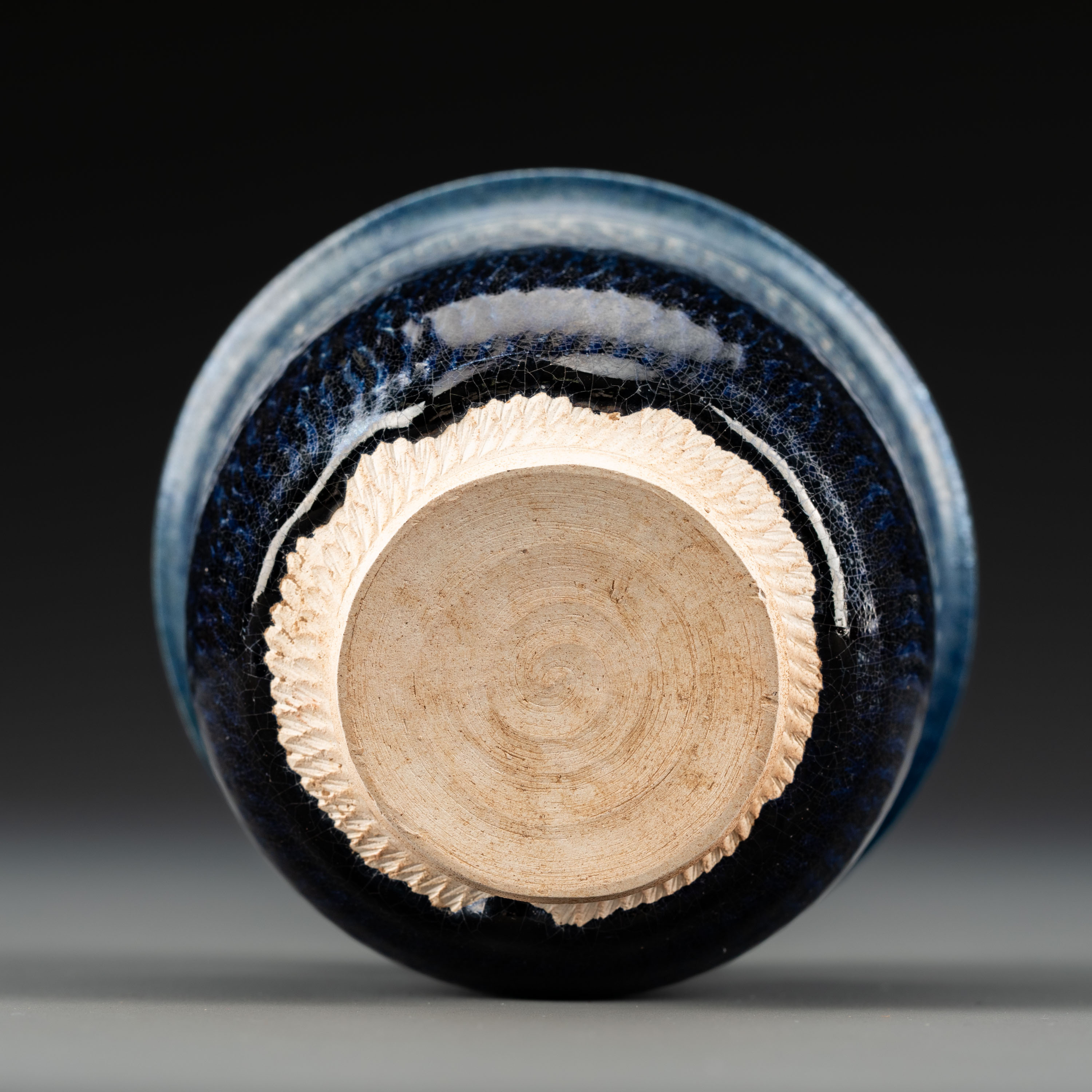 時代物 唐三彩藍釉壷 木箱付 時代物 唐三彩藍釉壷 木箱付 時代物 唐三彩藍釉壷 木箱付